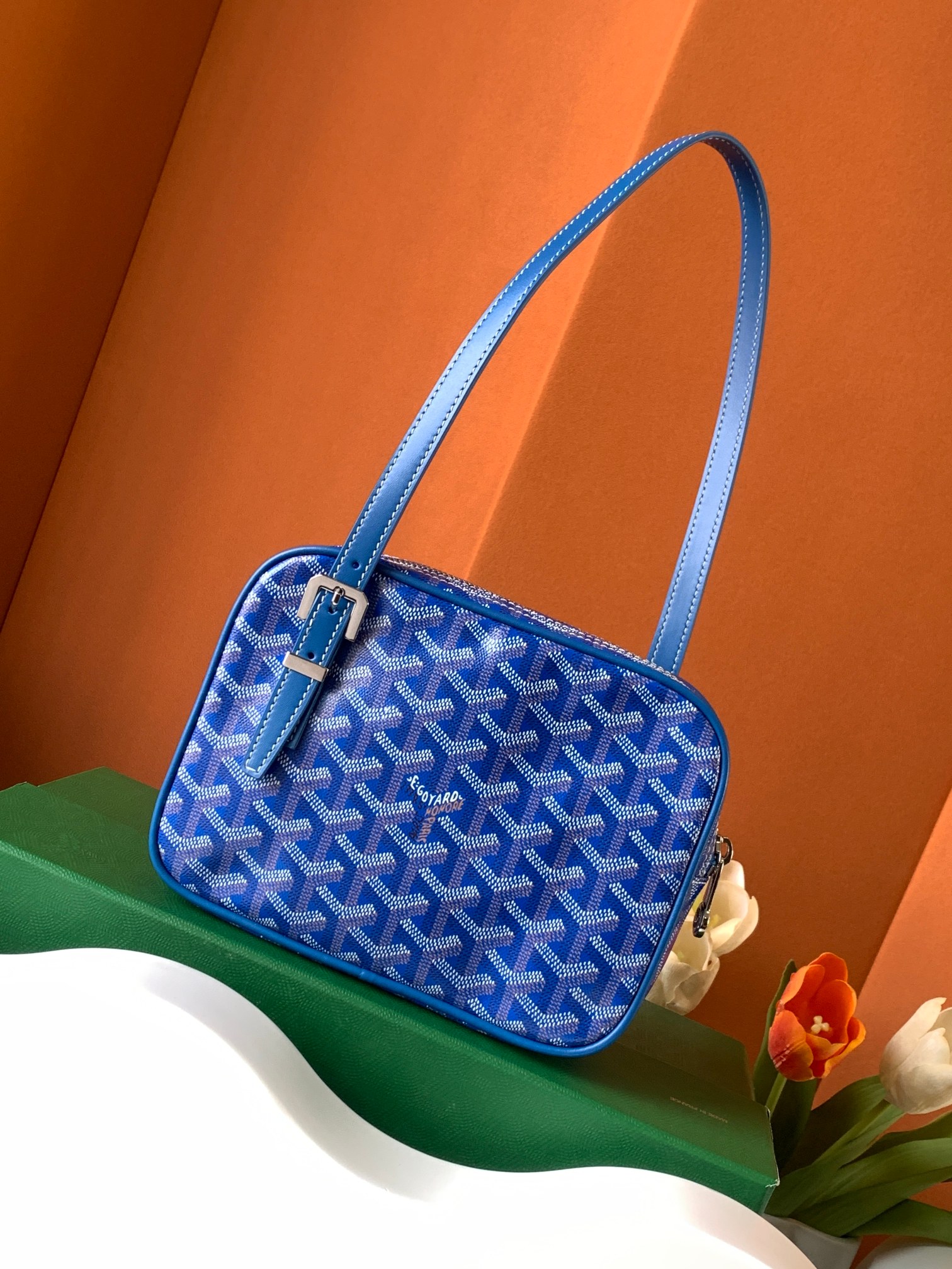 Goyard сумка-тост, плечевая сумка-подмышка, синий принт