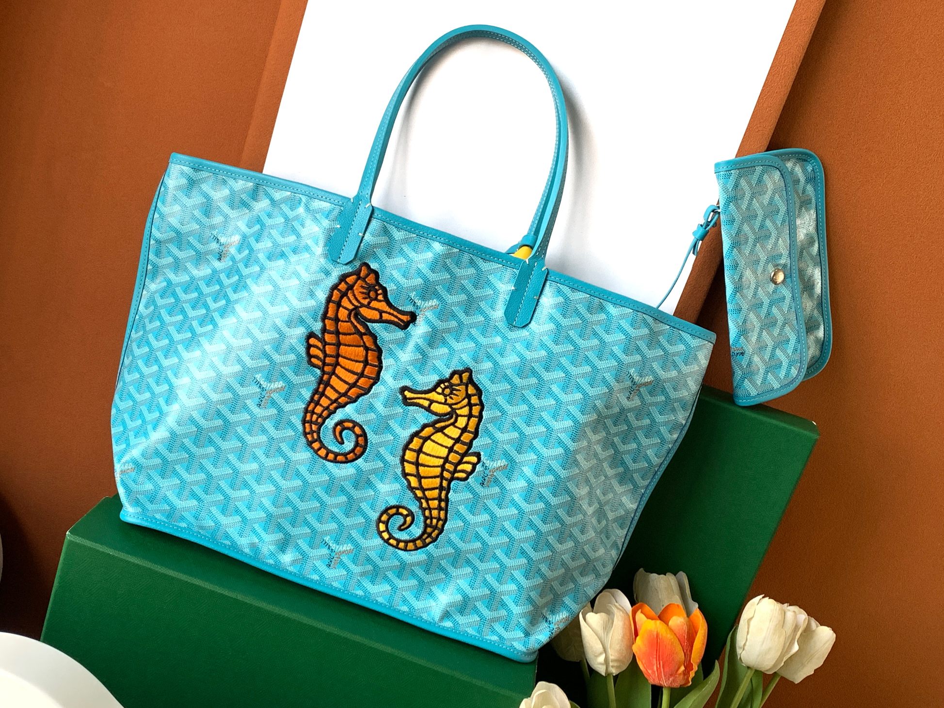 Goyard Anjou 海马刺绣 购物袋 手提包