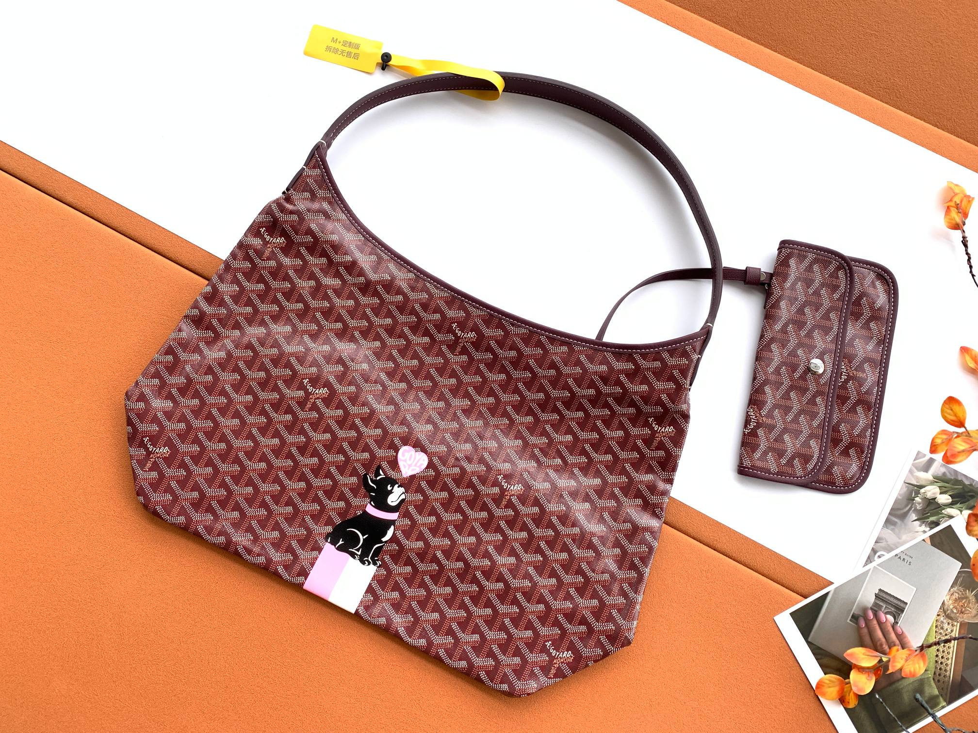 Goyard hobo 帆布包 法斗爱心版 单肩包