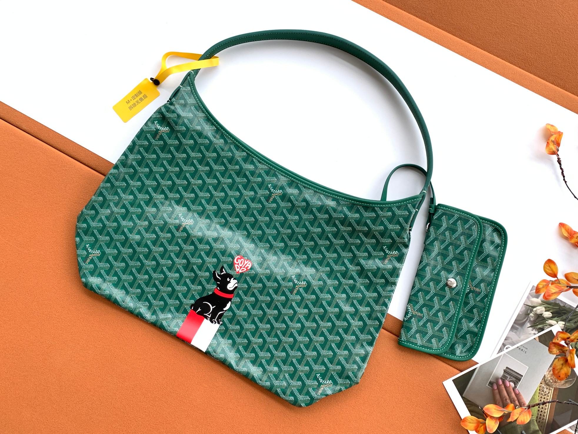 Goyard hobo 帆布包 法斗爱心版 单肩腋下包