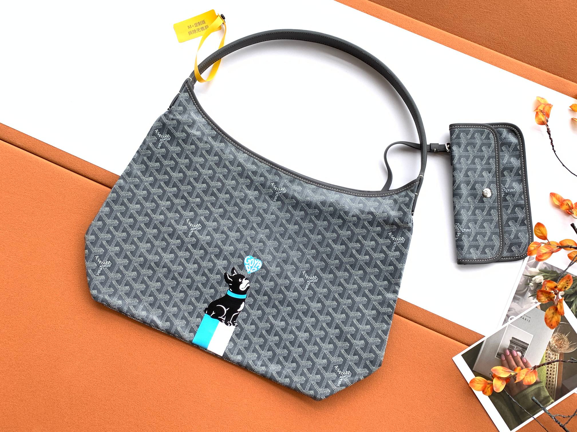 Goyard hobo 帆布包 法斗爱心版 单肩腋下包
