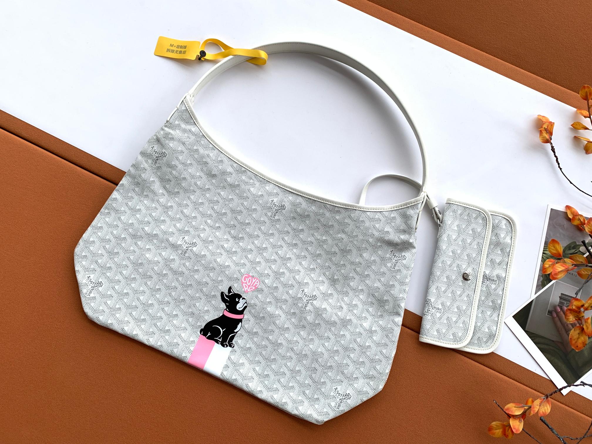 Goyard hobo 帆布包 法斗爱心版 单肩包