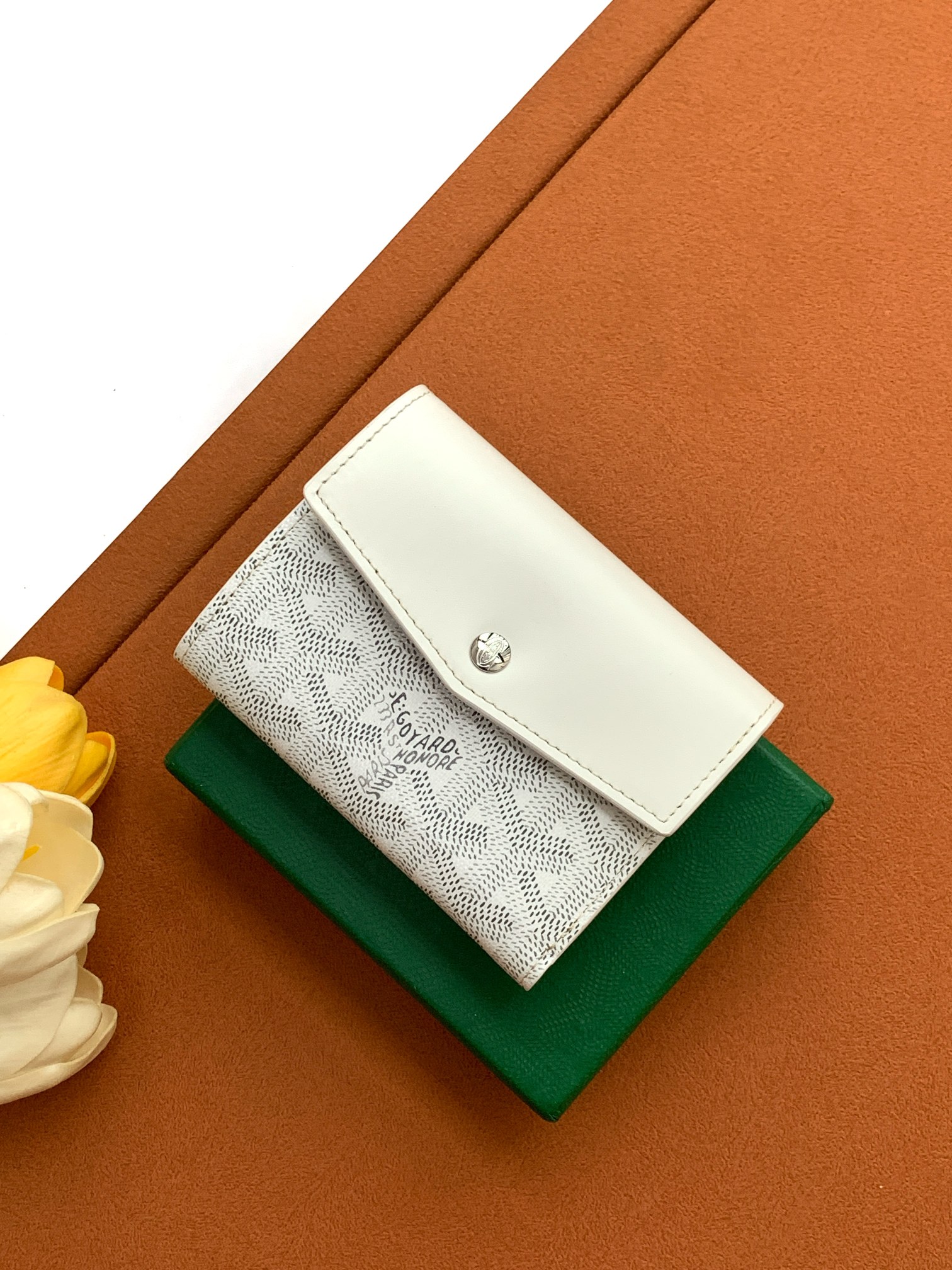 Goyard 三折短夹 山羊皮衬里