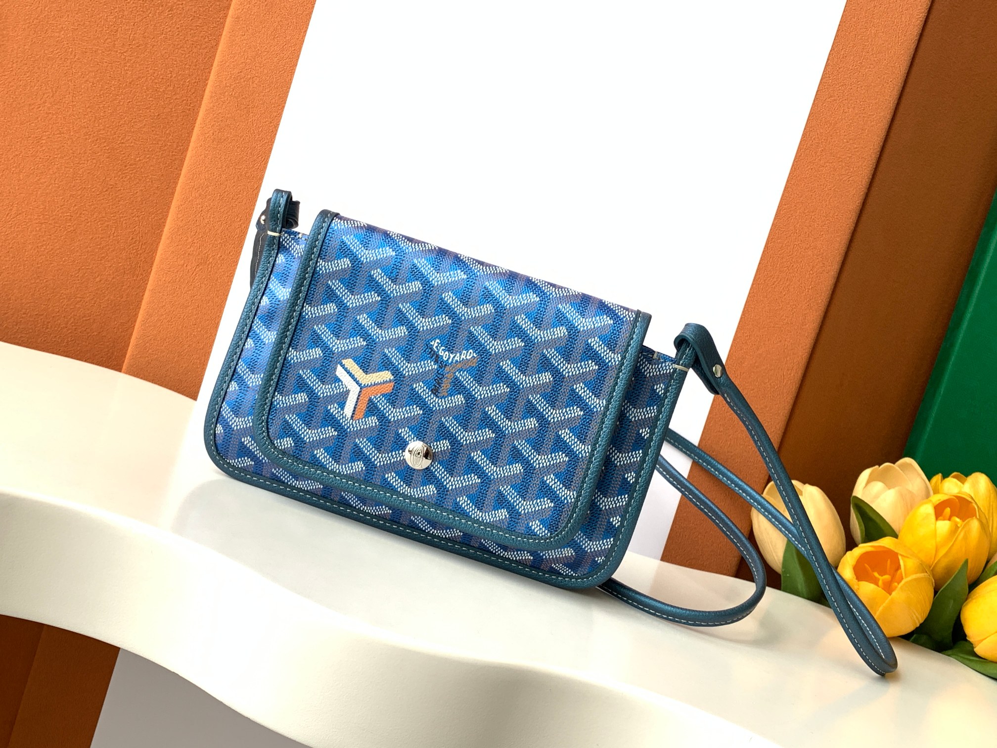 Goyard Plumet three-layer crossbody bag canvas calfskin