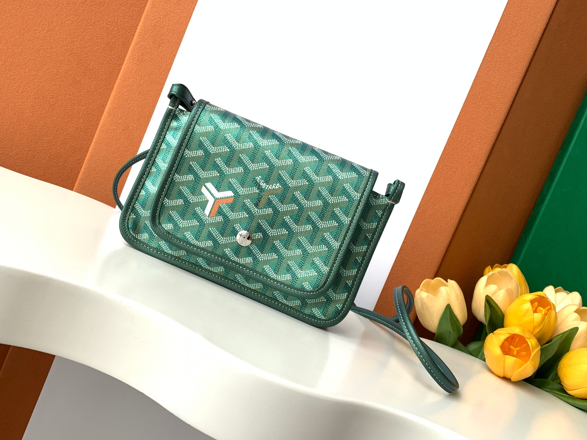 Goyard Plumet three-layer crossbody bag canvas calfskin