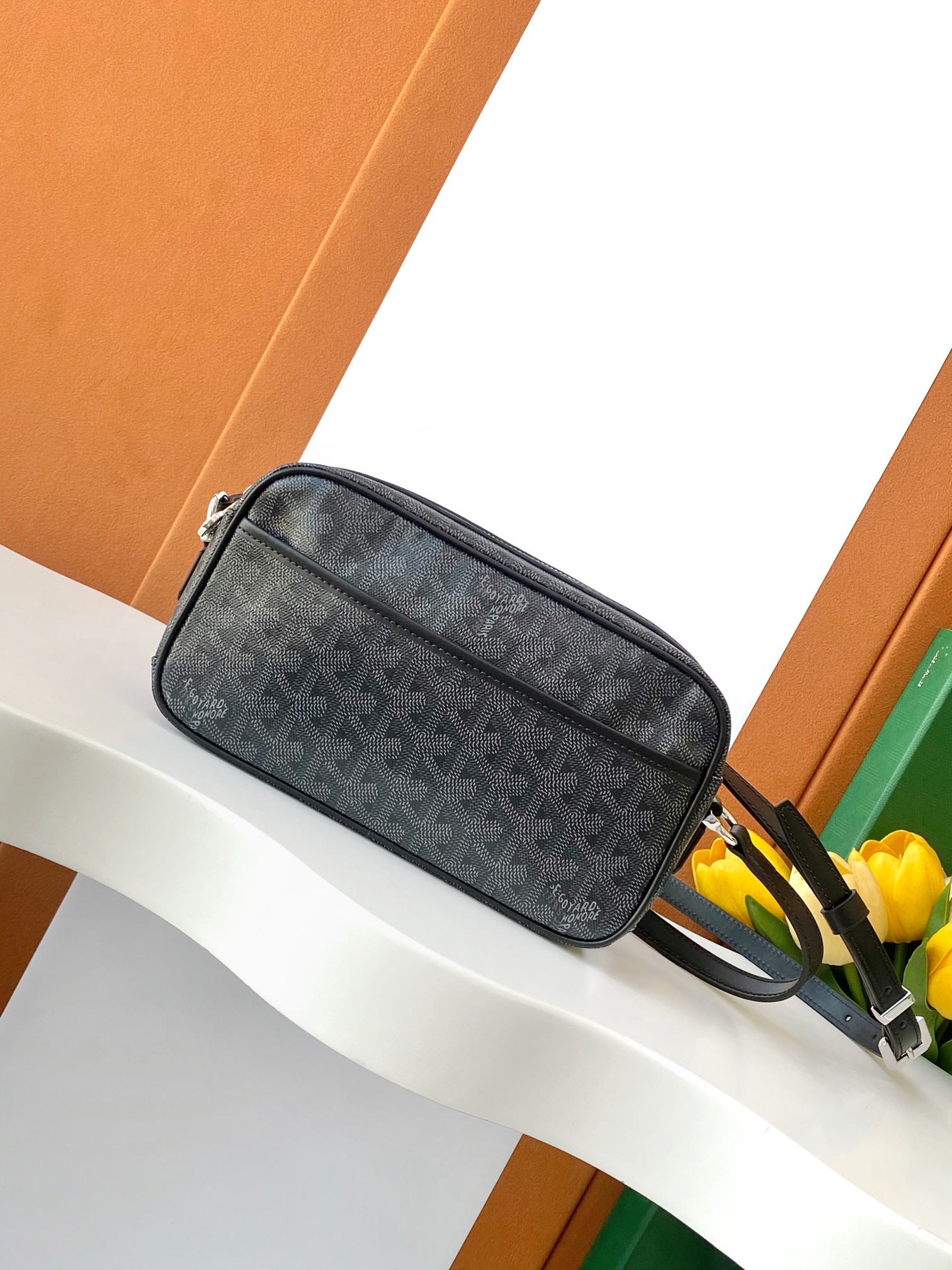 Space Black Crossbody Bag Unisex 2-in-1 Lightweight Wear-Resistant