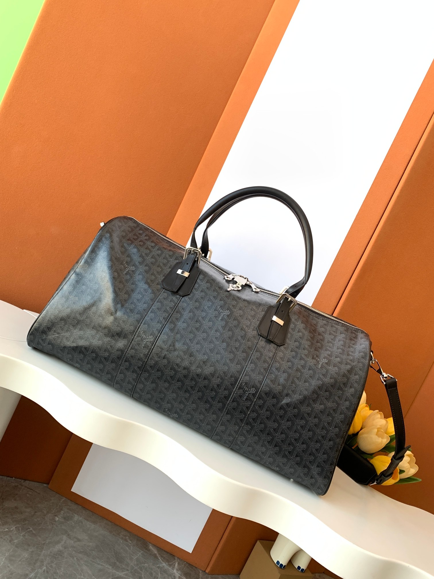 Goyard ограниченная серия парусиновая дорожная сумка 50 идеальный спутник съёмный ремень можно носить на плече и через плечо