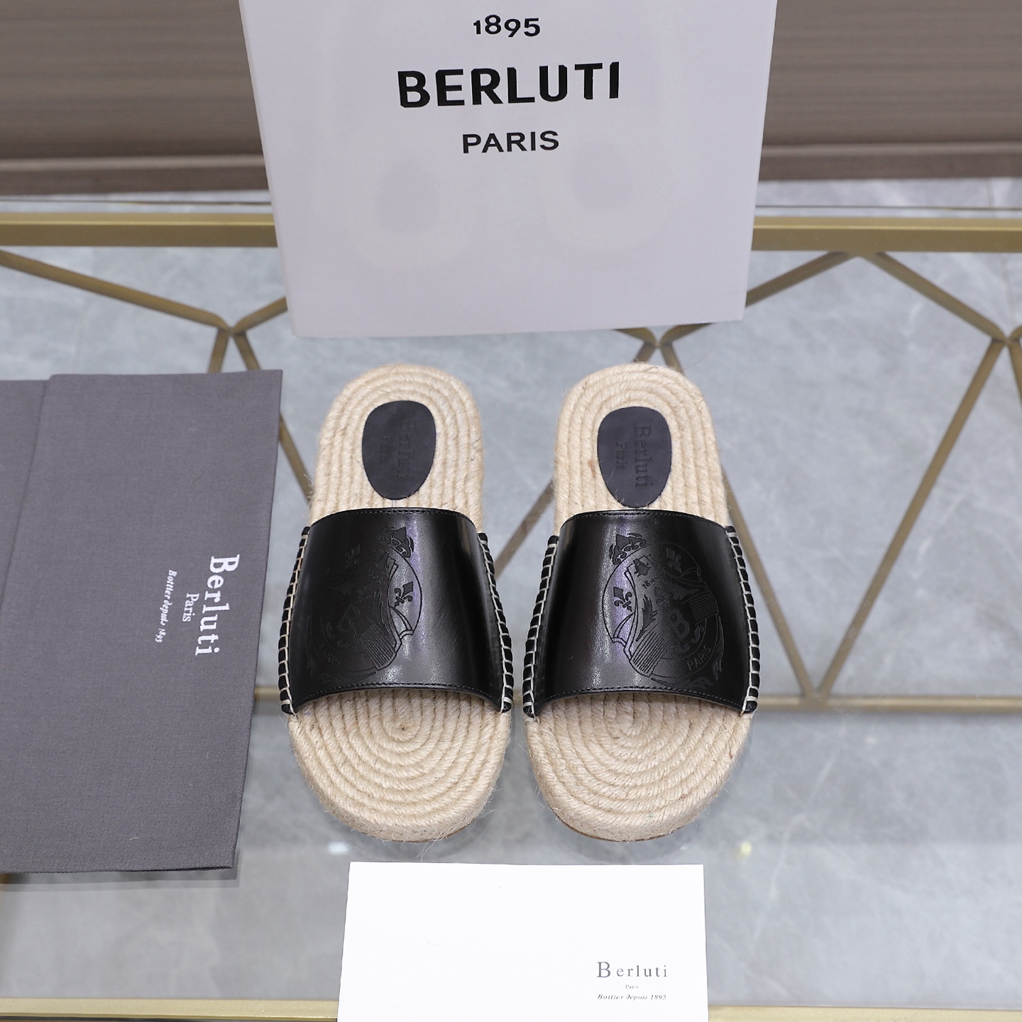 [Berluti] Top @ Talla: 39-45 (38.46.47 se puede personalizar) Berluti, las mejores pantuflas de cuerda de cáñamo para h…