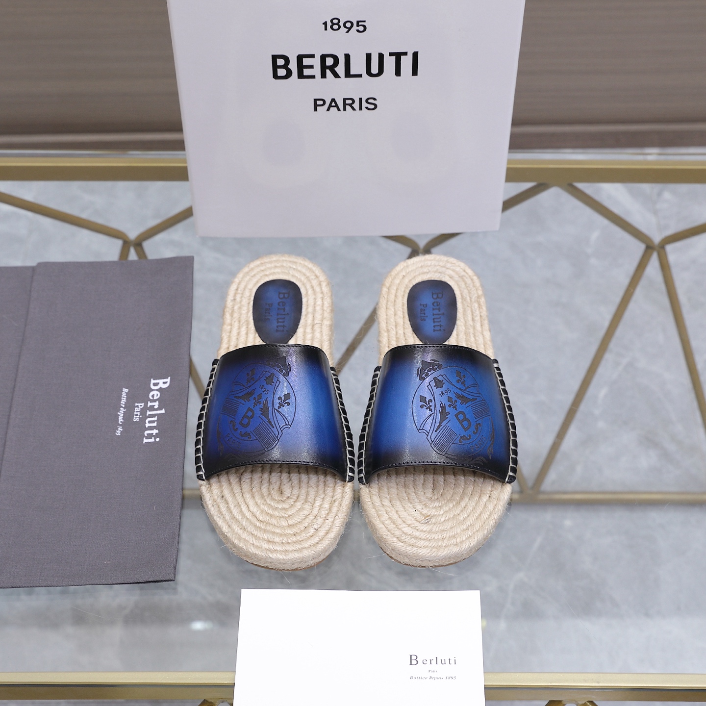 [Berluti] Top @ Talla: 39-45 (38.46.47 se puede personalizar) Berluti, las mejores pantuflas de cuerda de cáñamo para h…
