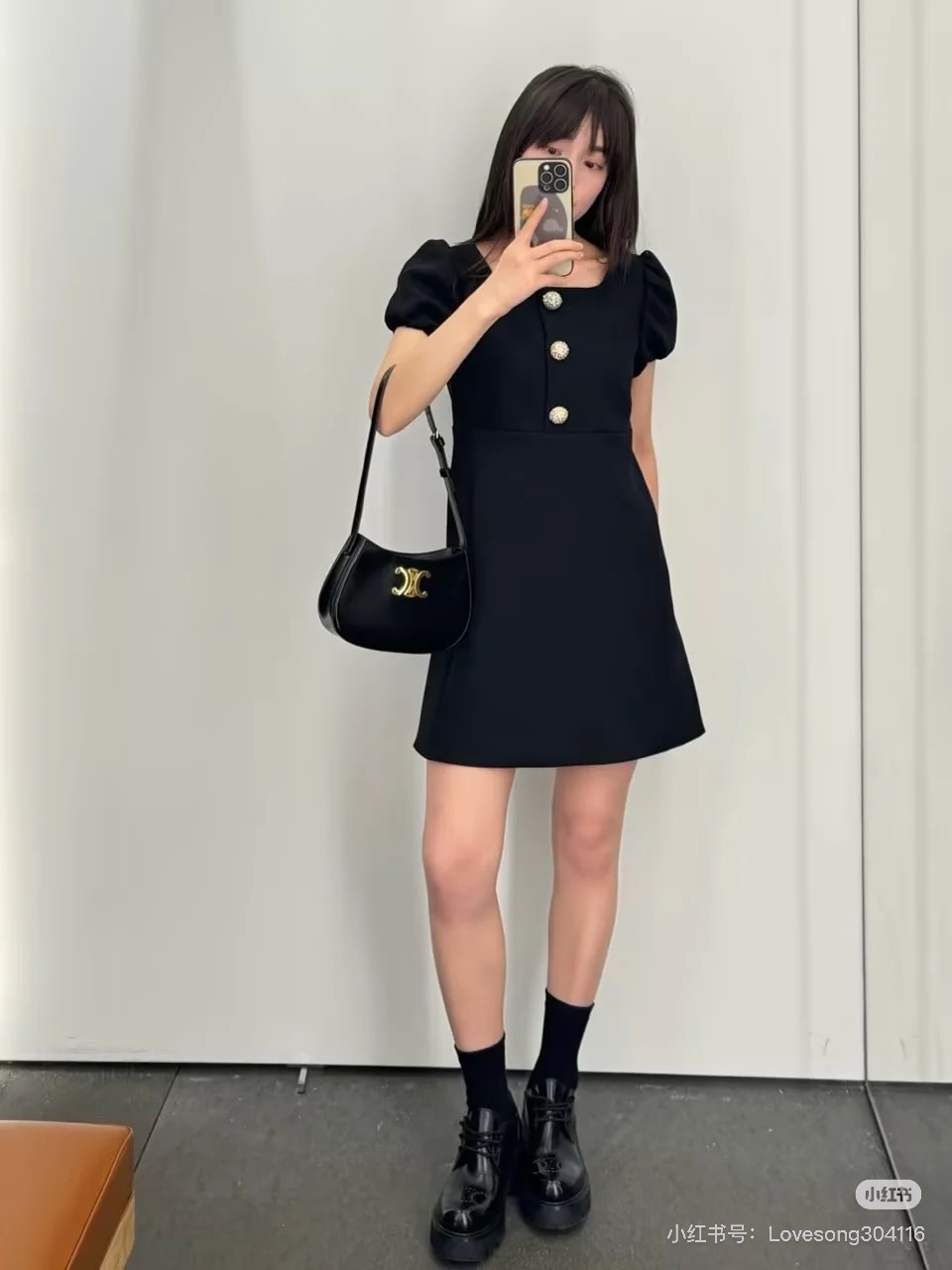 Elegant Wool Little Black Dress with Czech Crystal Buttons & Silk Lining 10 i1755938056356 3976 0 1