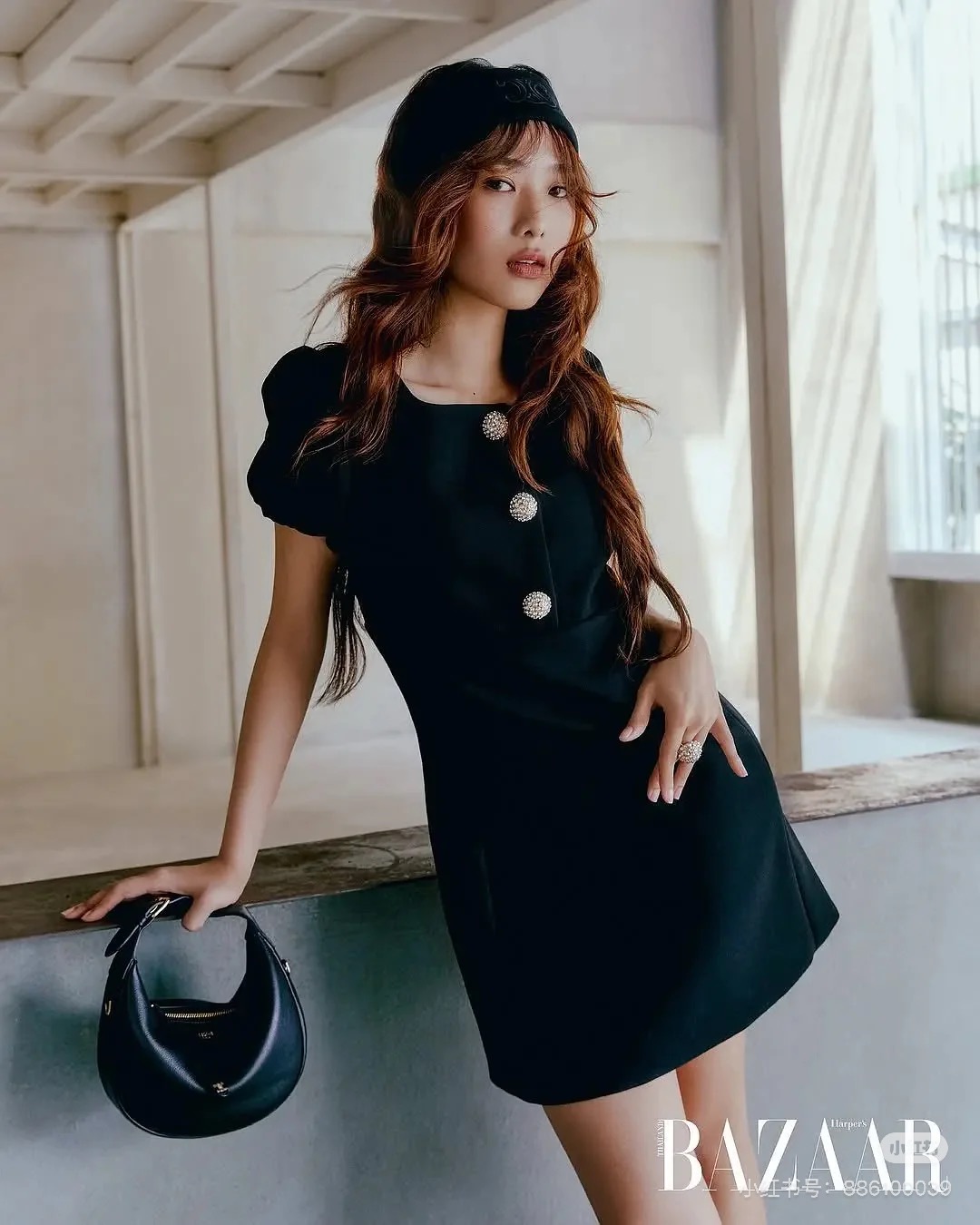 Elegant Wool Little Black Dress with Czech Crystal Buttons & Silk Lining 5 i1755938056356 8295 0 8