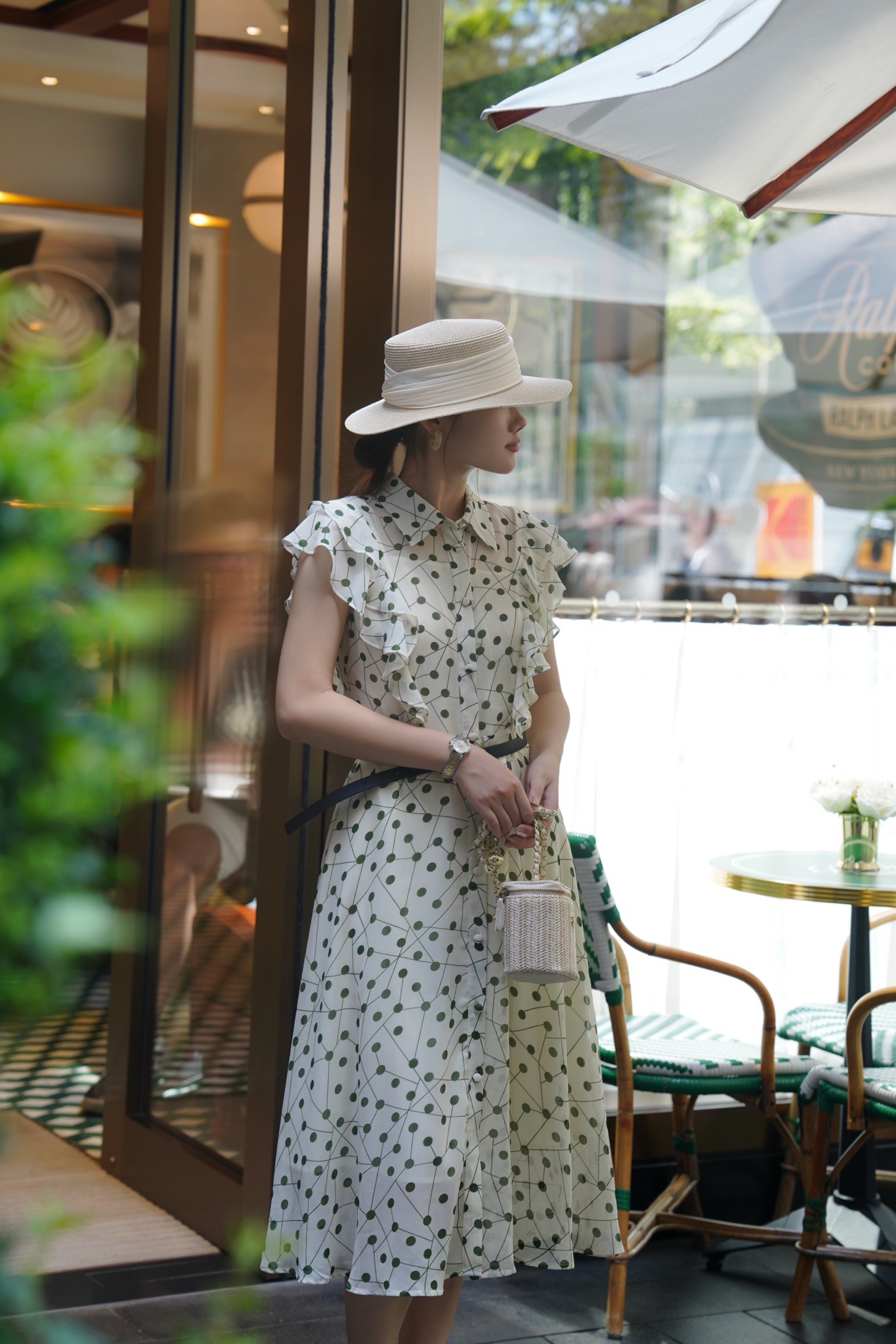 NO:932903,CD silk dress with mint Mambo color polka dot pattern and belt!  (5478) S3 M10 L3, special price, no return, no exchange, no free shipping, skirts, real silk,19860909CD 真丝连衣裙 薄荷曼波色波点图案,配腰带！（5478）S3 M10 L3,特价 不退不换不包邮,skirts,real silk,,Women's clothing