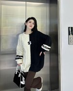 Chanel Clothing Sweatshirts 2023 AAA Replica Customize
 Black White Fall/Winter Collection Fashion