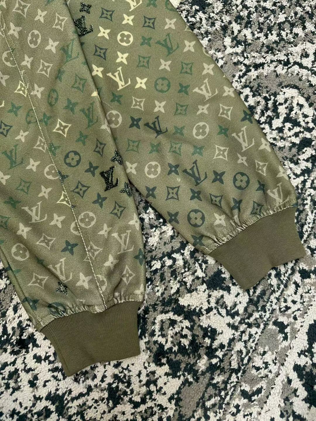LV Khaki Monogram Hooded Jacket