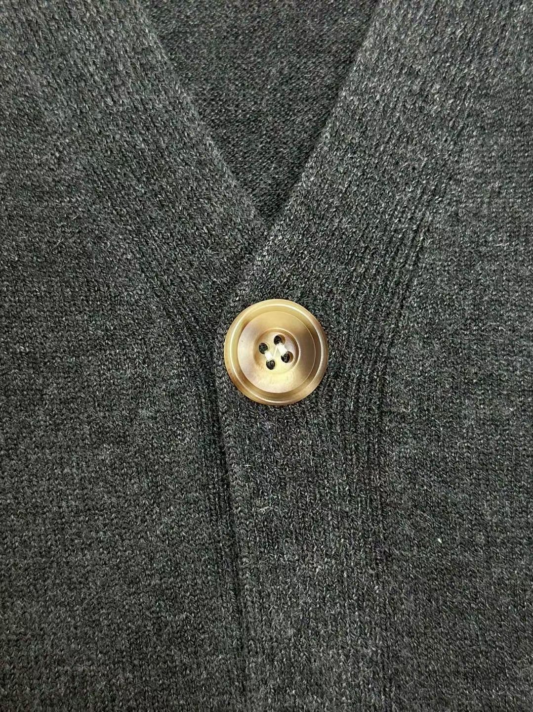 LV Grey Monogram Sleeve Knit Cardigan