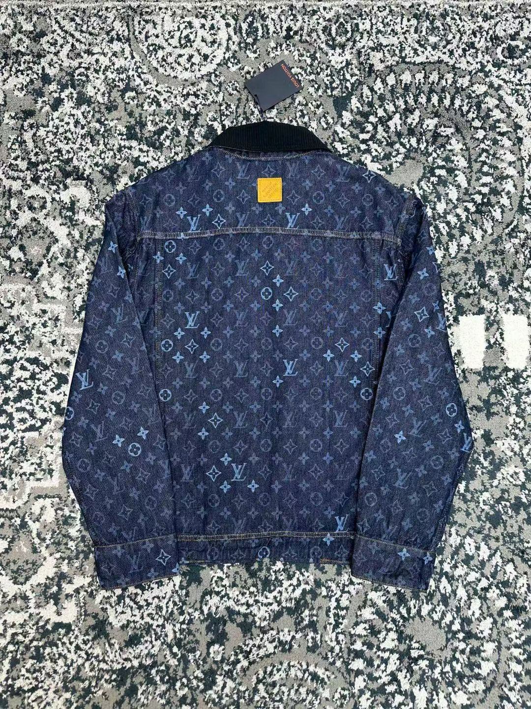 LV Blue Monogram Denim Zip Jacket