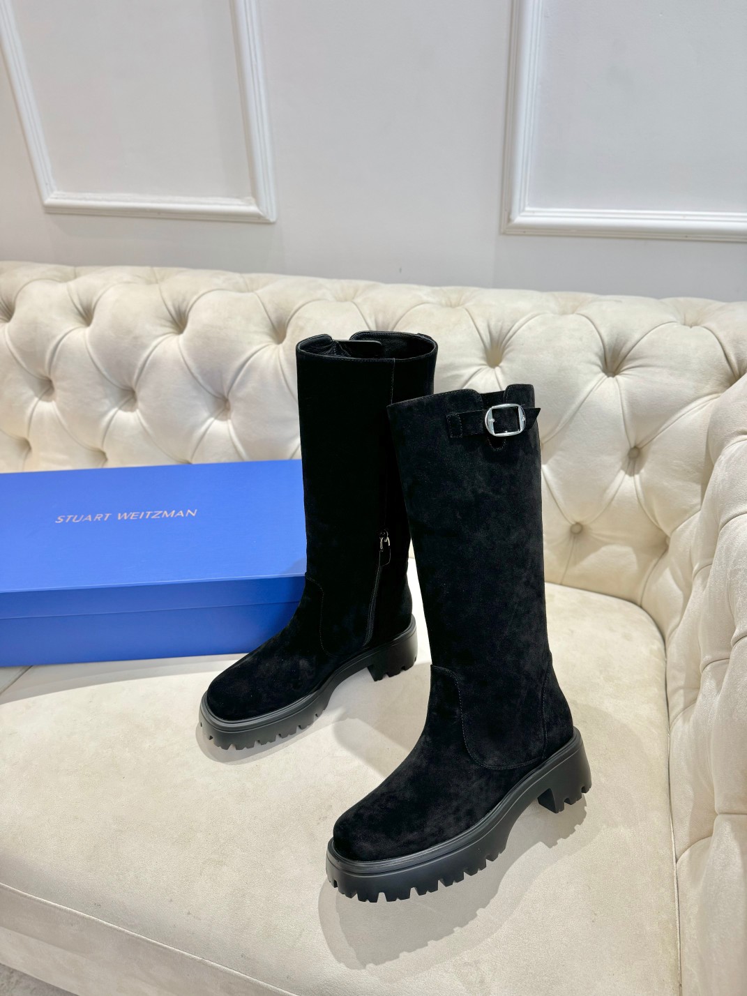 NO:536274,SW cabinet synchronous knight boots reverse velvet fabric waxed calfskin/merburst beef reverse velvet inner mixed breed sheepskin, exclusive open mold IP foaming, 35/40, boots, stuart weitzman, boots, cowhide, sheepskin19860909SW柜柜同步骑士靴反绒 面料打蜡小牛皮/丝光牛反绒 内里混种羊皮 大底独家开模IP发泡 码数35/40,靴子,stuart weitzman,boots,cowhide,sheepskin,Women's Shoes