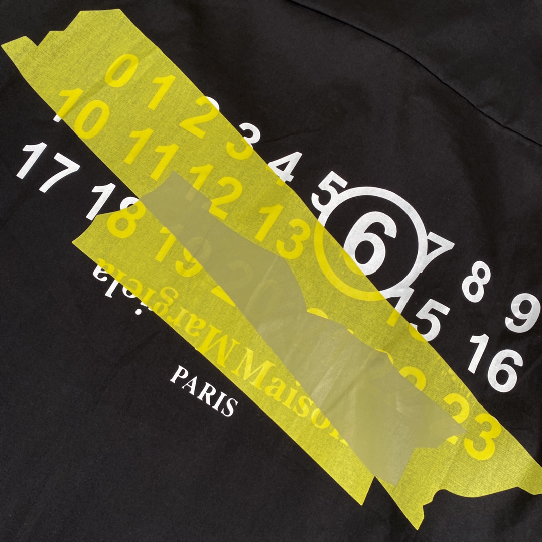 Maison Margiela MM6 Magira Quadrant Embroidered Shirt in Black and White - 图片 3