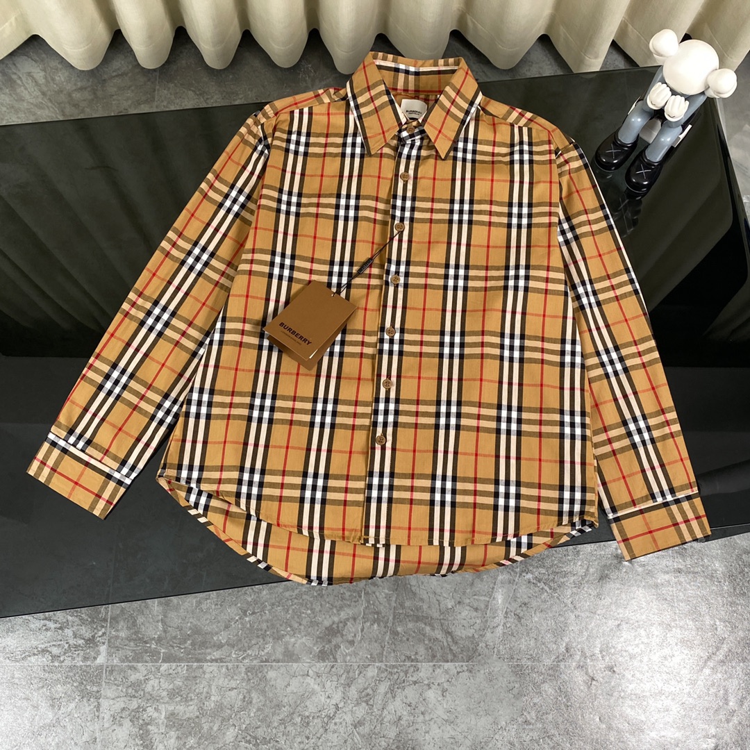 [Producto original puro] [Réplica original superior] Burberry/Burberry 24ss nueva camisa clásica a cuadros pequeña. Dis…
