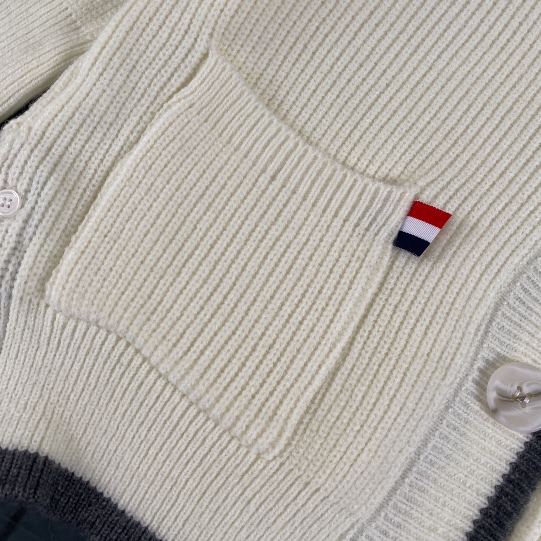 THOM BROWNE TB 23ss Sweater Jacket: Classic Four-Bar Wool Needles, Exclusive High-End Custom - 图片 9
