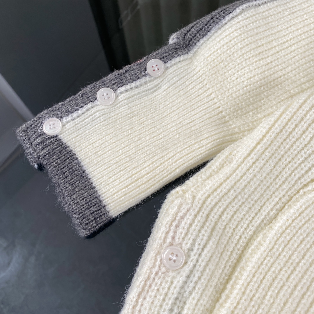 THOM BROWNE TB 23ss Sweater Jacket: Classic Four-Bar Wool Needles, Exclusive High-End Custom - 图片 8