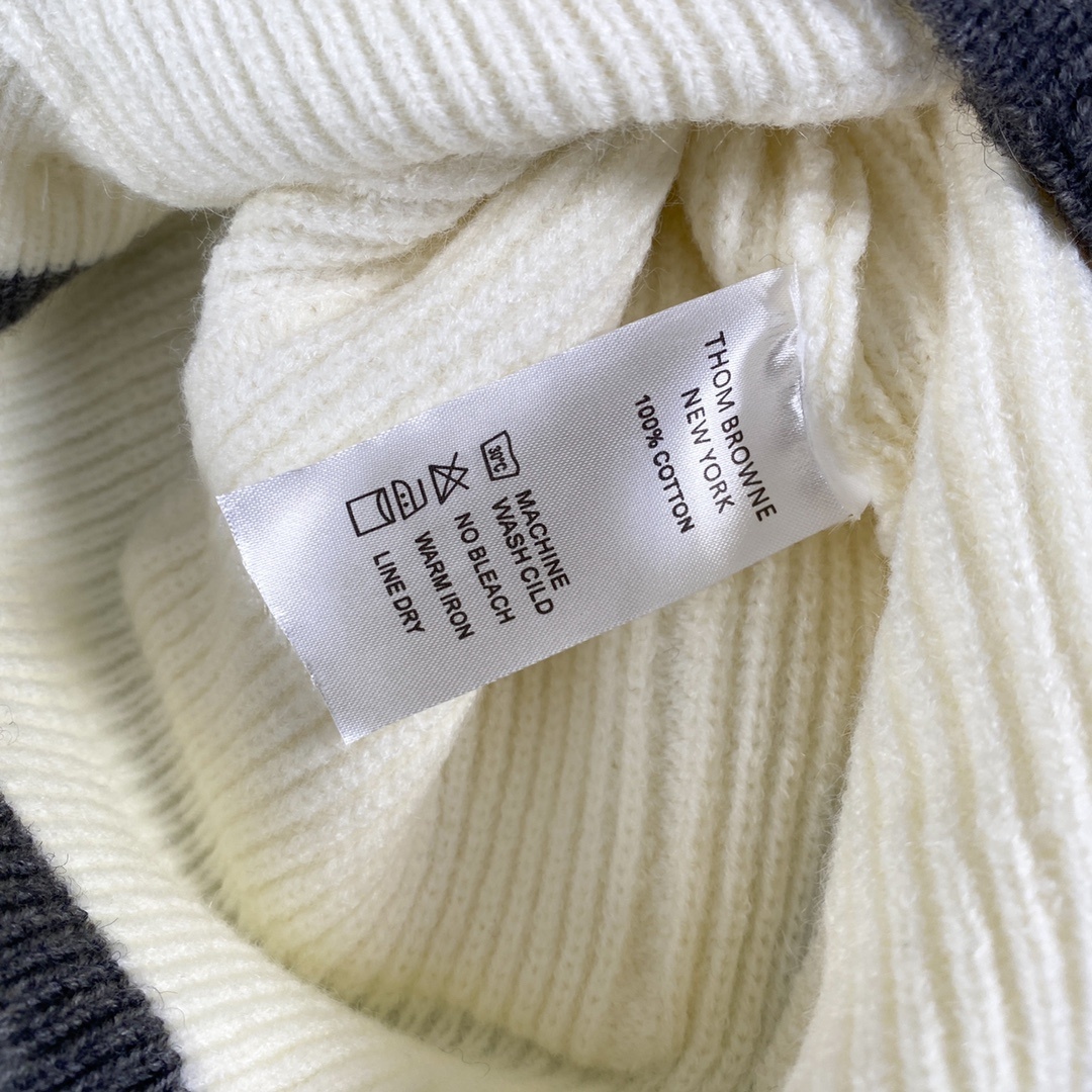 THOM BROWNE TB 23ss Sweater Jacket: Classic Four-Bar Wool Needles, Exclusive High-End Custom - 图片 7