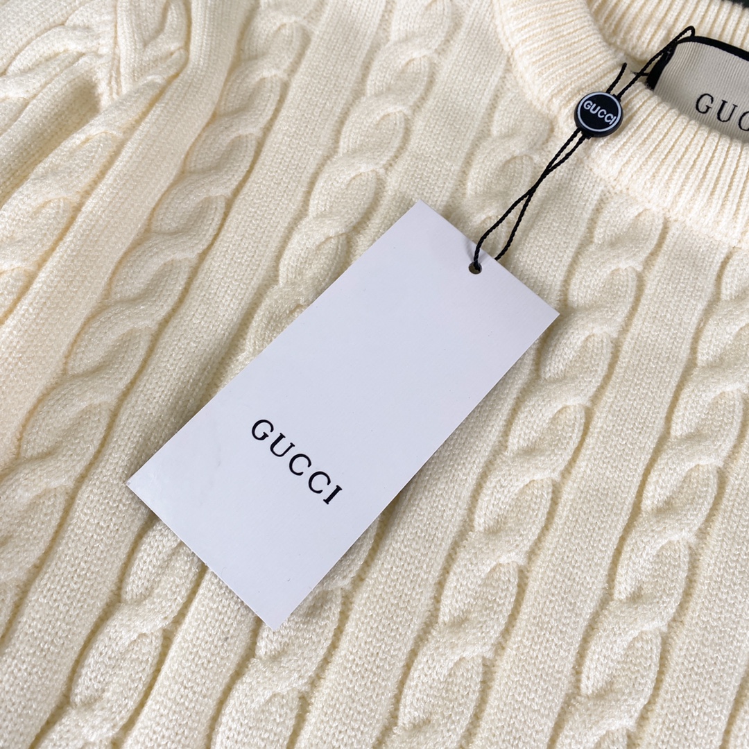 Gucci 24ss Wool Knit Suit with Colored Collar [Top Version] - 图片 7