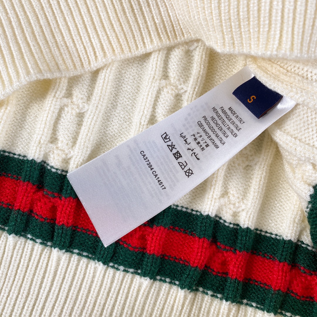Gucci 24ss Wool Knit Suit with Colored Collar [Top Version] - 图片 5