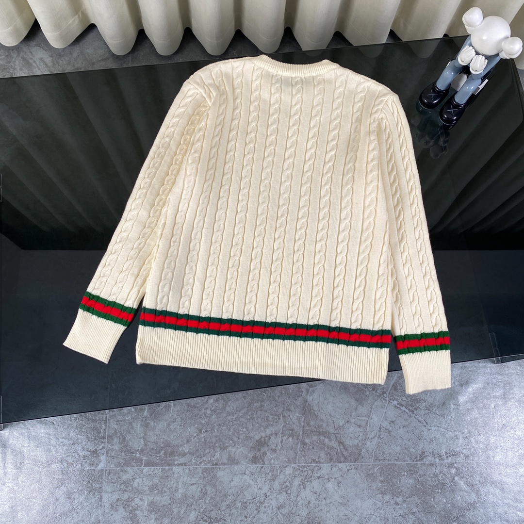 Gucci 24ss Wool Knit Suit with Colored Collar [Top Version] - 图片 2