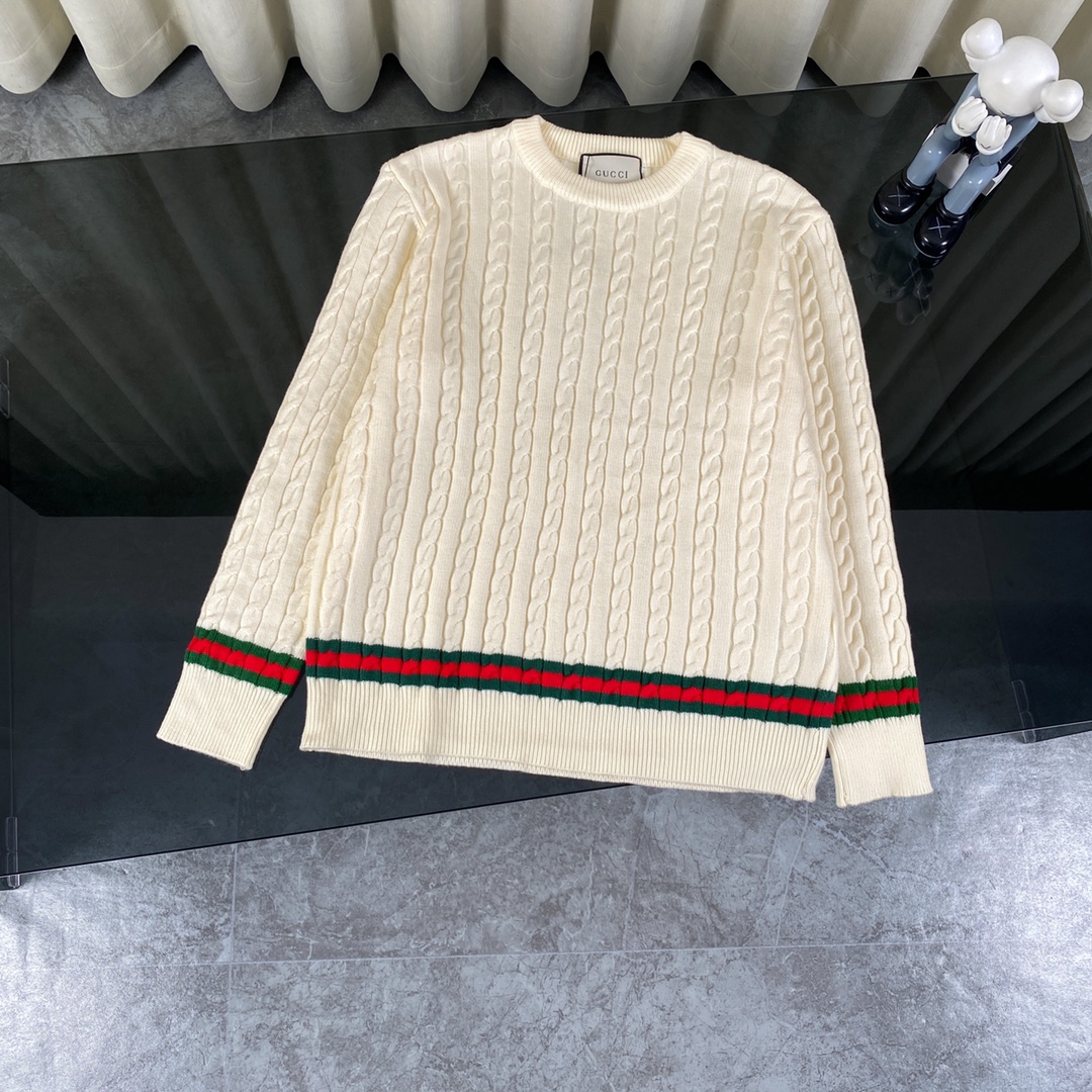 Gucci 24ss Wool Knit Suit with Colored Collar [Top Version] - 图片 1