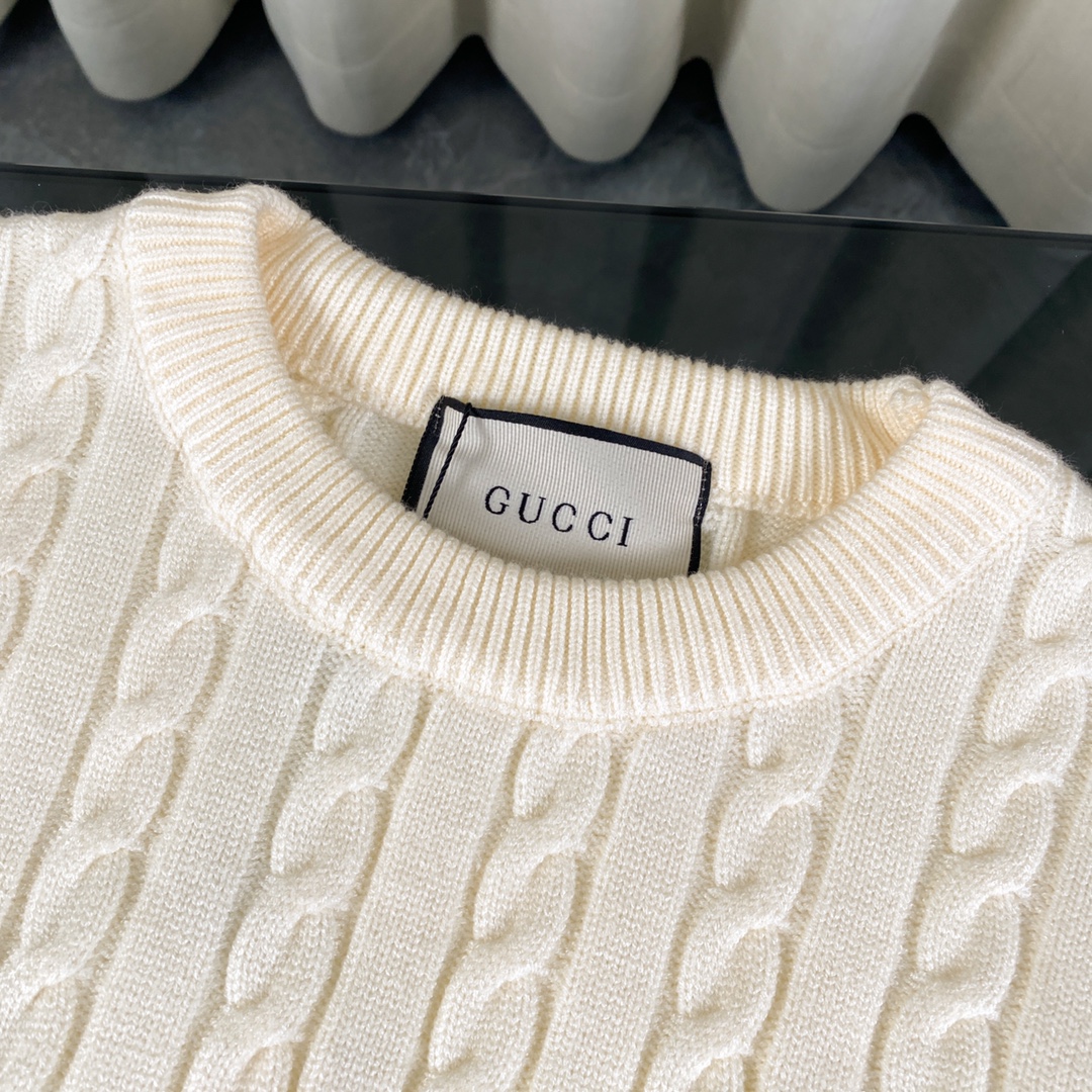 Gucci 24ss Wool Knit Suit with Colored Collar [Top Version] - 图片 8