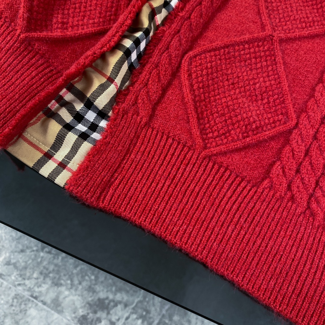 Burberry Barbory Classic Plaid Sweater: Youthful Unisex Casual Fashion for Fall/Winter - 图片 7