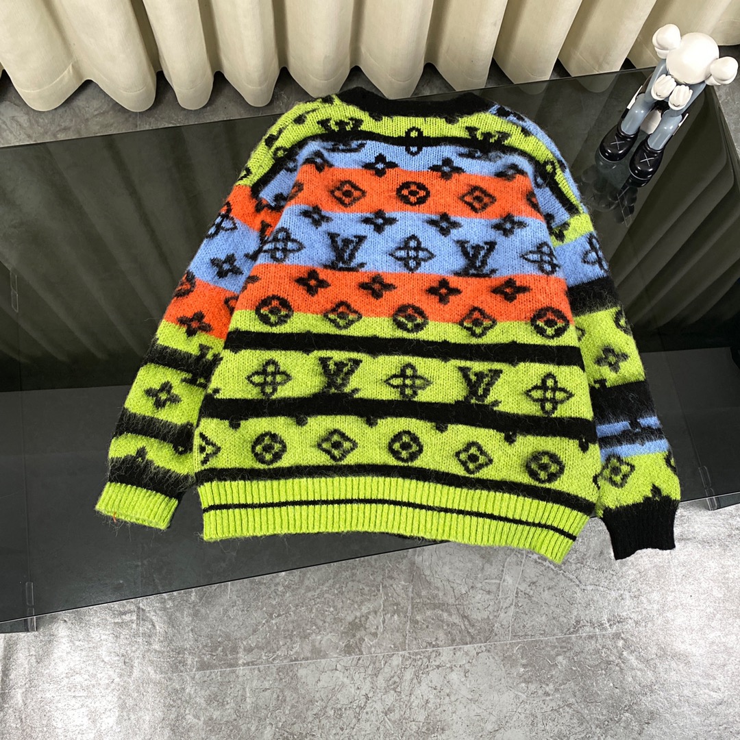 LV Louis Vuitton Horse Hair Knitted Sweater for Men and Women – High Quality and Stylish - 图片 2