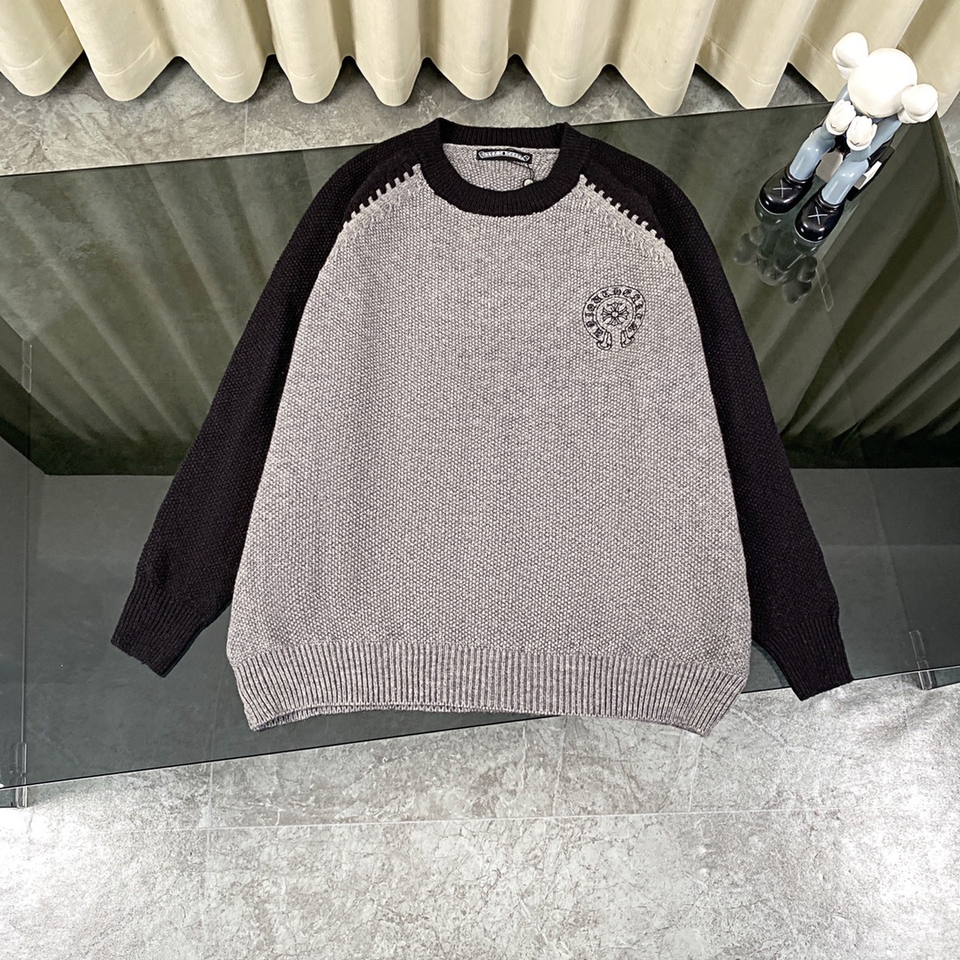Chic Embroidered Sweater Collection from ChromeHearts: Retro Style, Unique Knit Threads, Versatile Fashion Statement - 图片 1