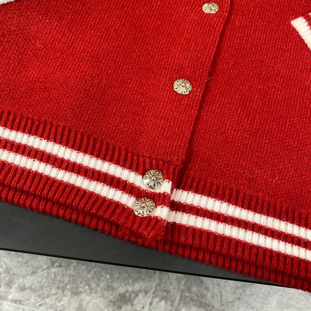 Chromehearts/Croose CH Embroidery Sweater and Baseball Jacket: Premium Quality Custom Fashion. - 图片 7
