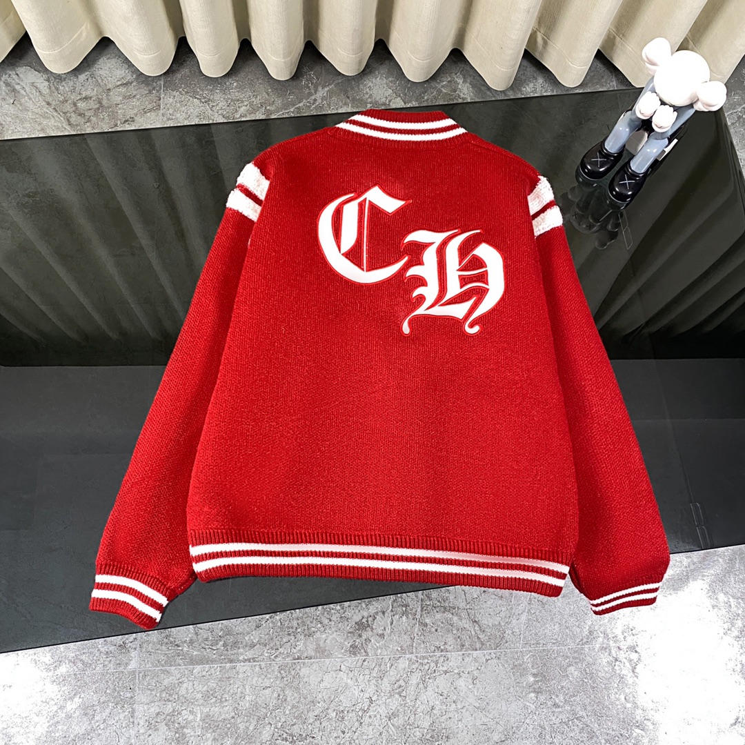 Chromehearts/Croose CH Embroidery Sweater and Baseball Jacket: Premium Quality Custom Fashion. - 图片 2