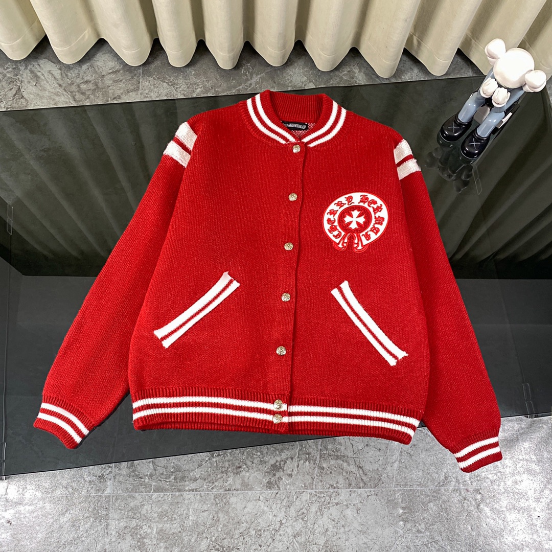 Chromehearts/Croose CH Embroidery Sweater and Baseball Jacket: Premium Quality Custom Fashion. - 图片 1