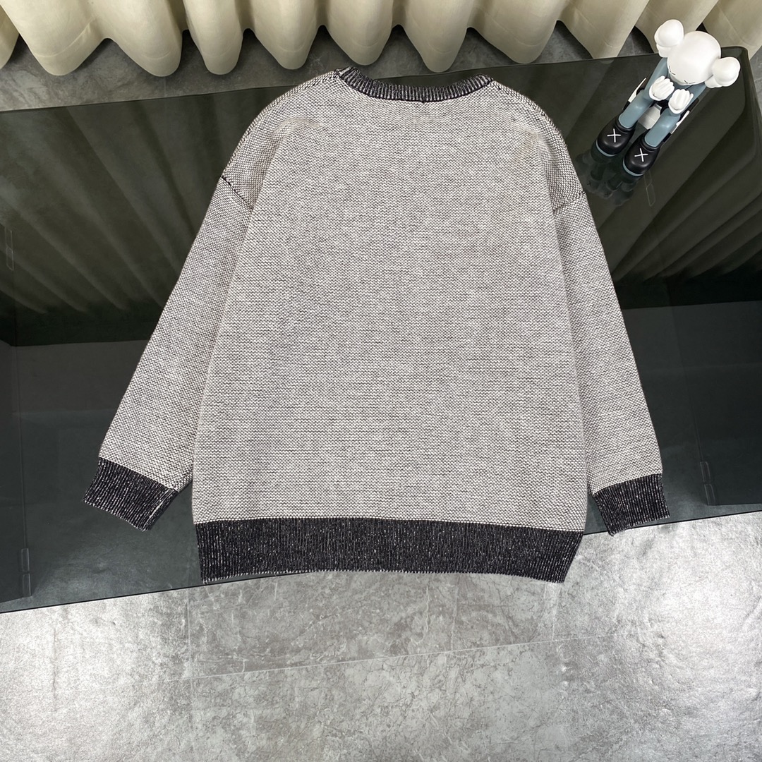 High-Quality 360cj Top Version Loewe Wool Coat in Grey Curtain, 23SS - 图片 2
