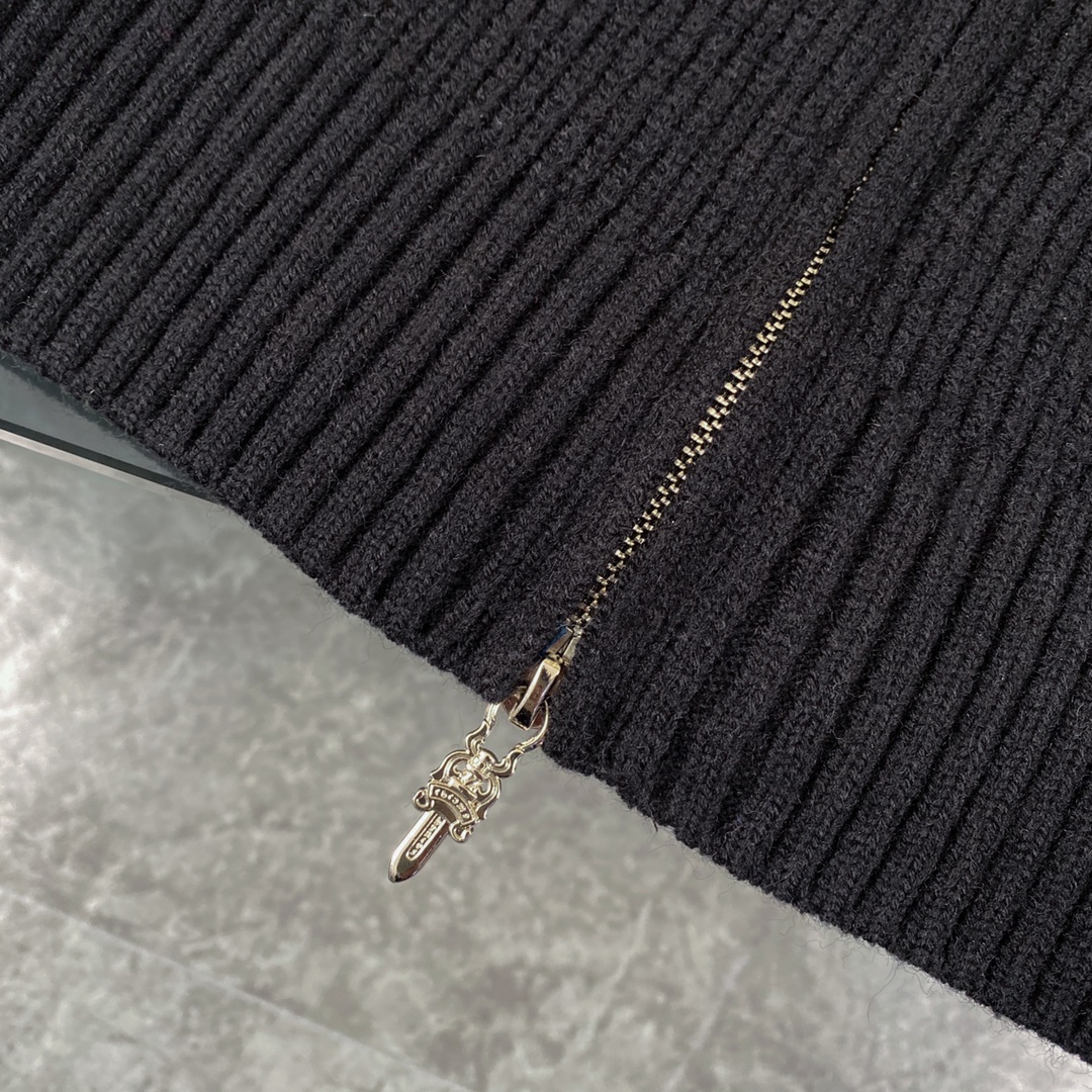 Chrome Hearts CH Crocson Sweater Coat: Top Quality, Perfect Style, Heavy Embroidery. - 图片 9