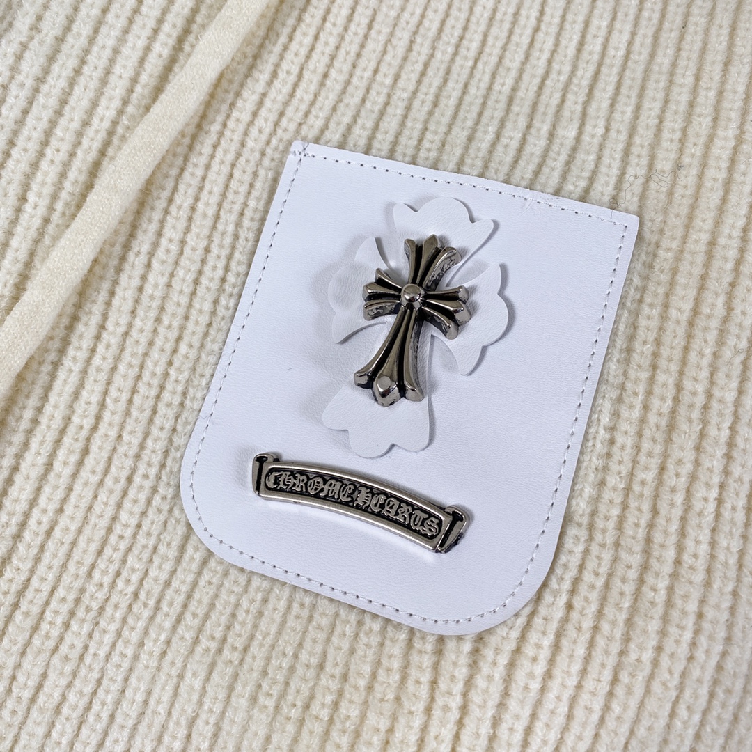 Chrome Hearts CH Crocson Sweater Coat: Top Quality, Perfect Style, Heavy Embroidery - 图片 4