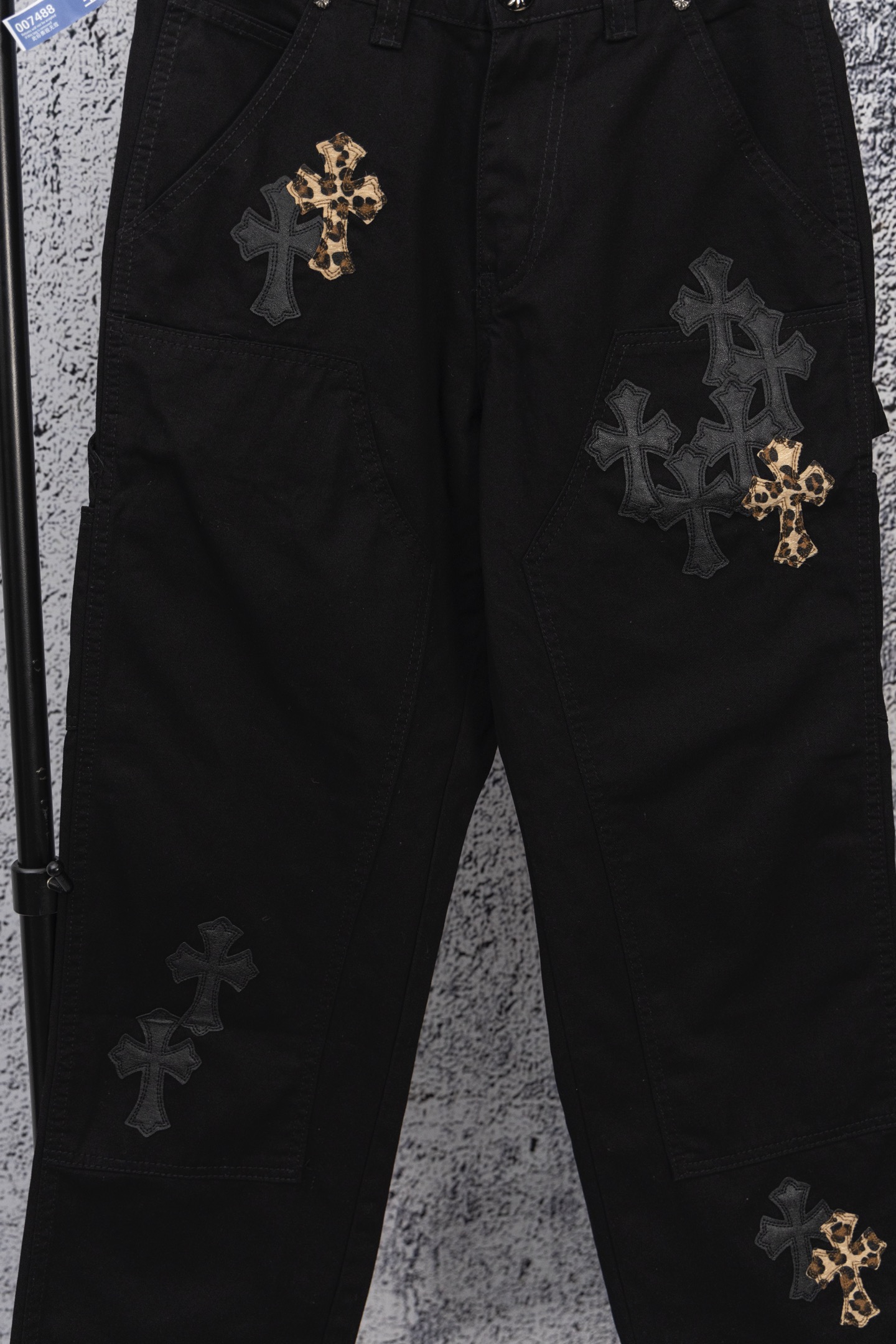 Chrome Hearts Leopard Cross Patchwork Black Jeans 11 i1758060786748 929 0 9