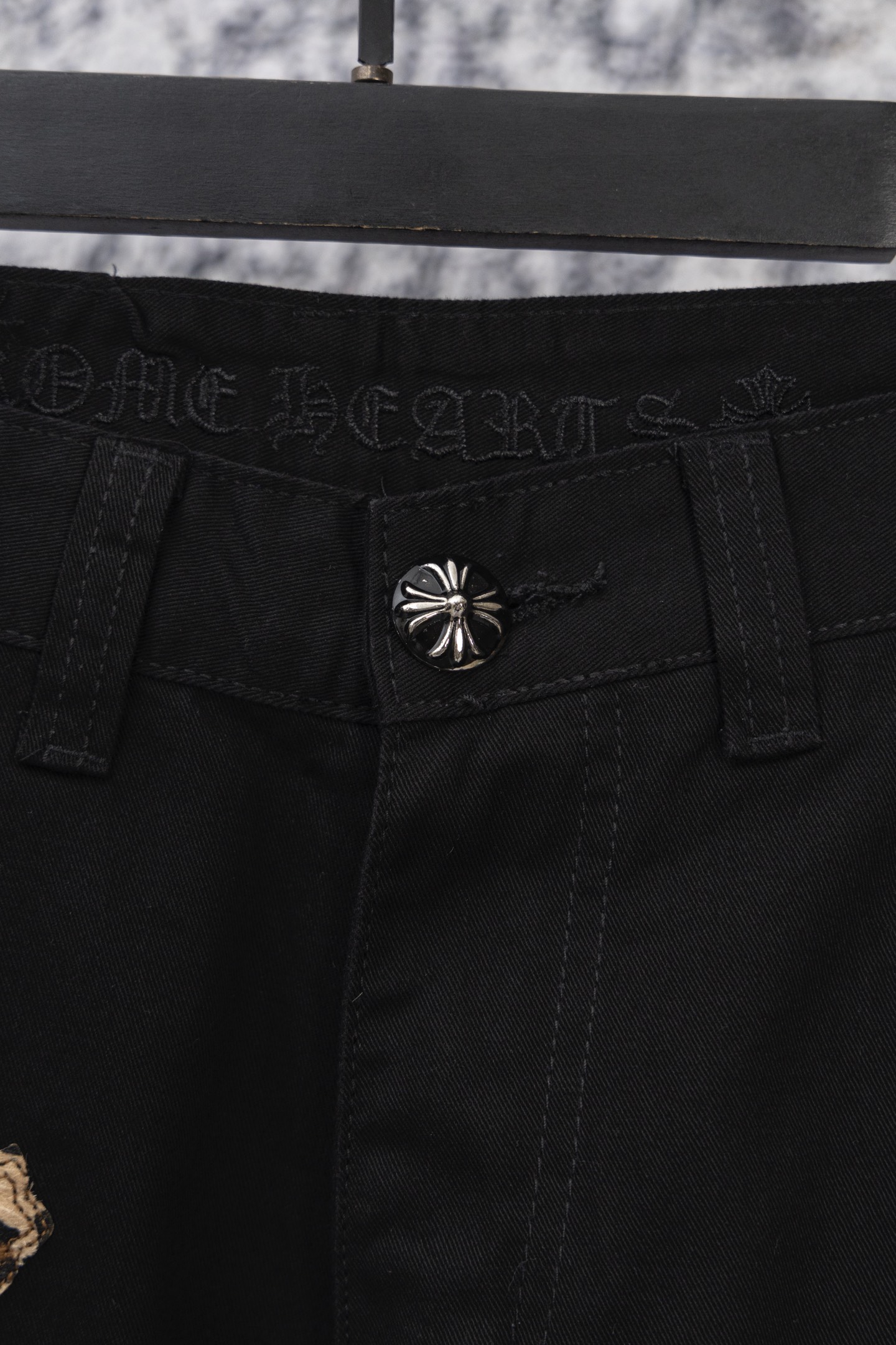 Chrome Hearts Leopard Cross Patchwork Black Jeans 5 i1758060786890 7124 0 3