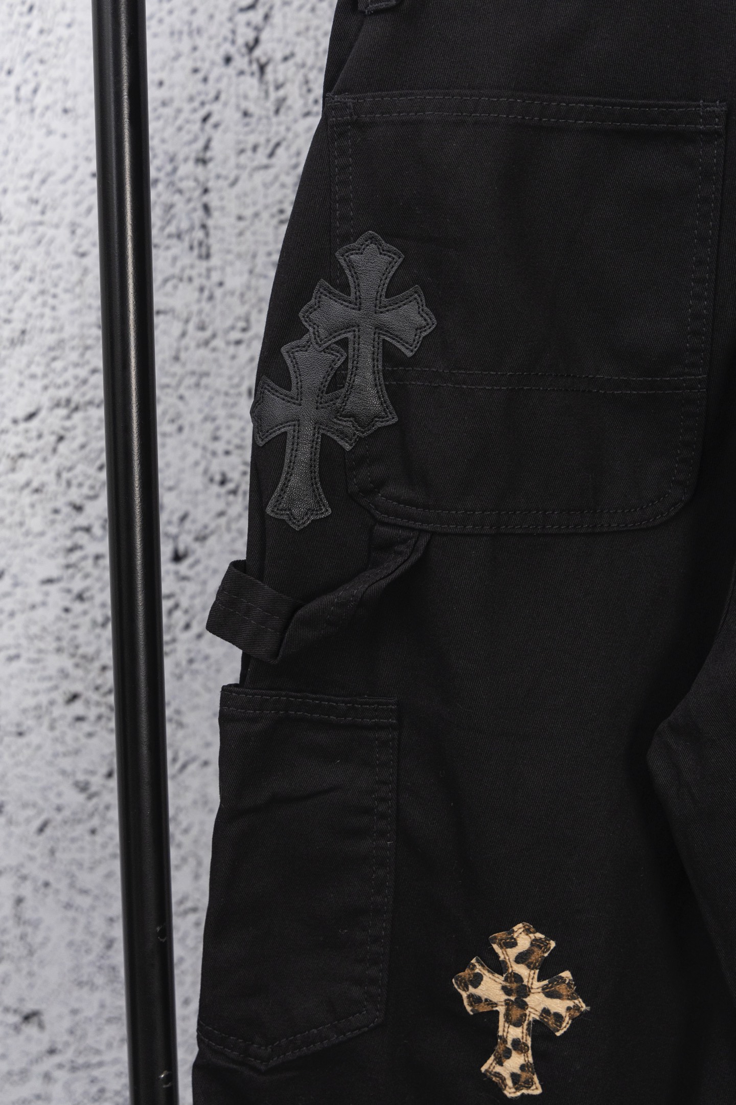 Chrome Hearts Leopard Cross Patchwork Black Jeans 13 i1758060788484 2277 0 11