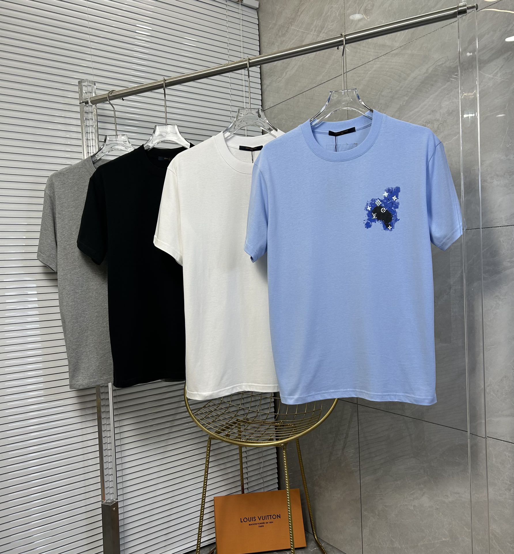 Louis Vuitton Cheap
 Clothing T-Shirt Black Blue Grey Light White Printing Unisex Spring/Summer Collection Fashion Short Sleeve