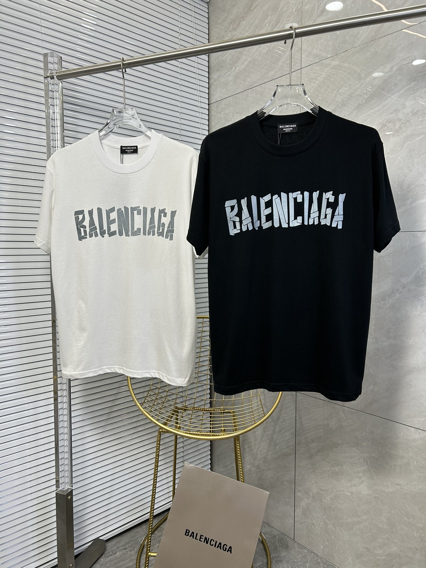 Where to Buy
 Balenciaga Clothing T-Shirt Black White Printing Unisex Cotton Fashion Short Sleeve
