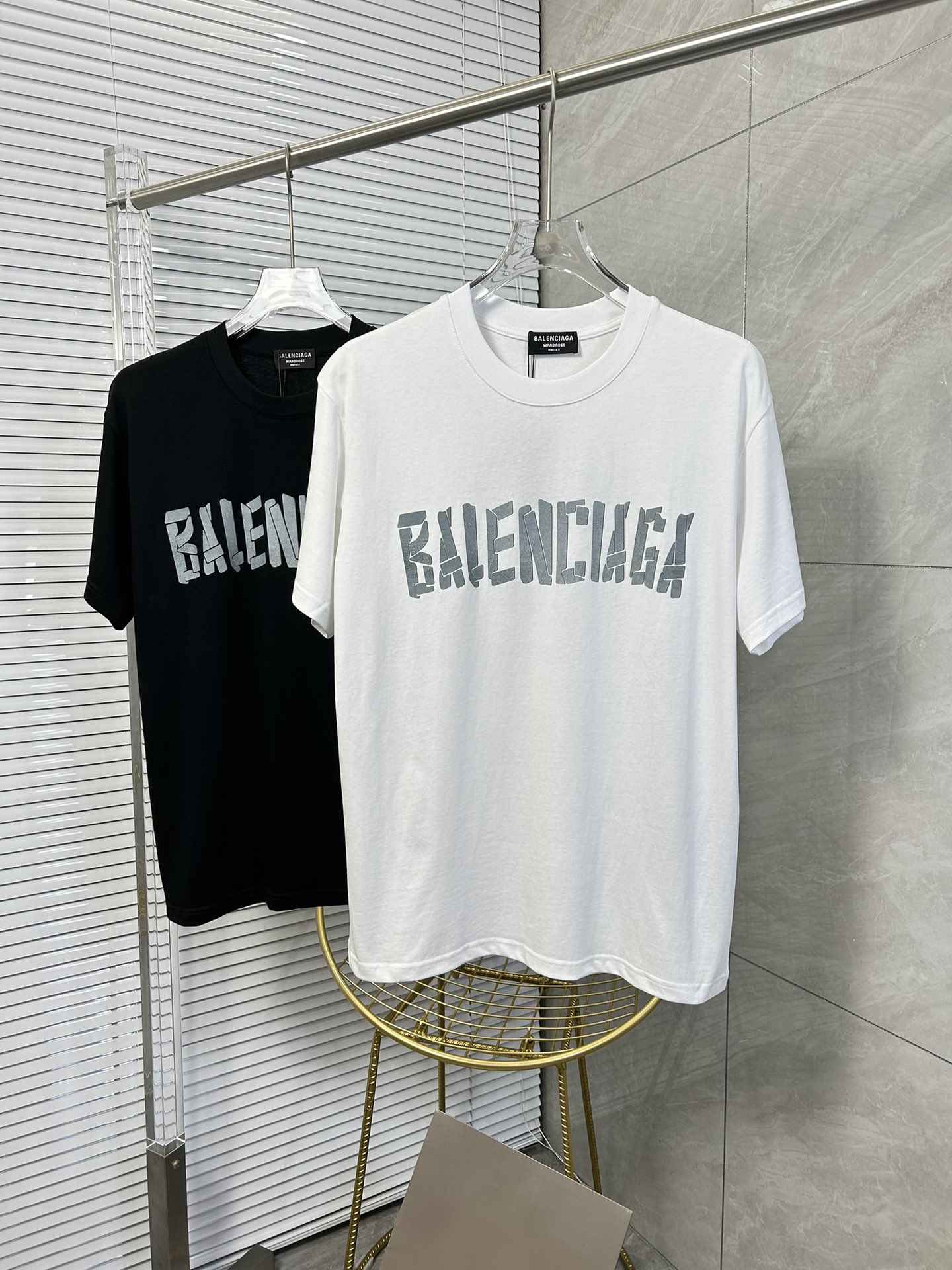 Balenciaga Clothing T-Shirt Best Fake
 Black White Printing Unisex Cotton Fashion Short Sleeve
