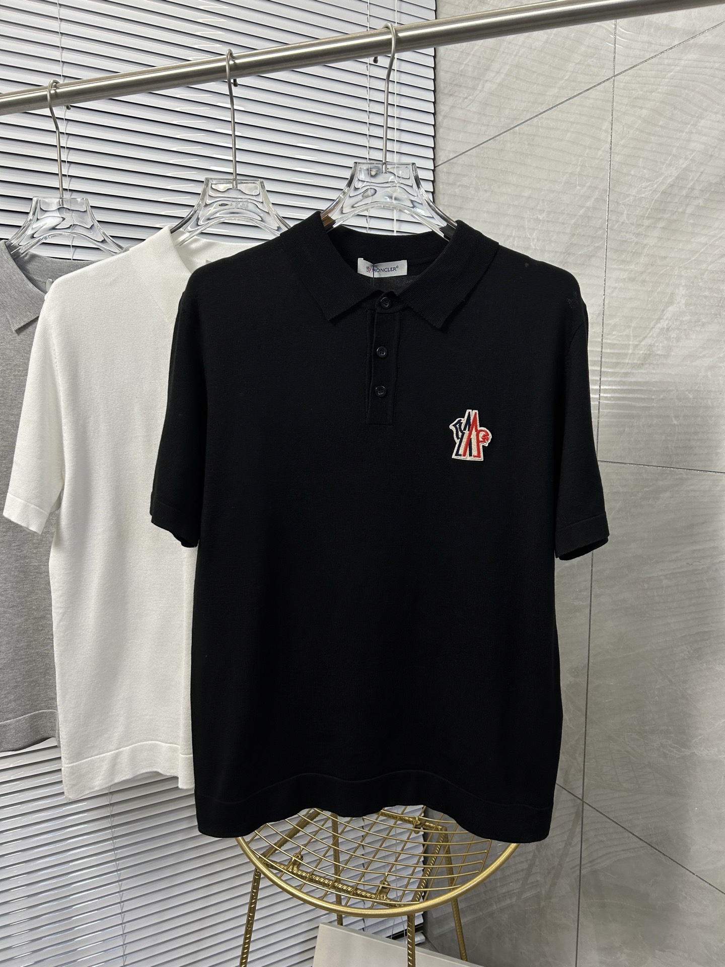 MON*CLER 蒙口  2025春夏新品针织翻领polo衫，进口纱线针织面...