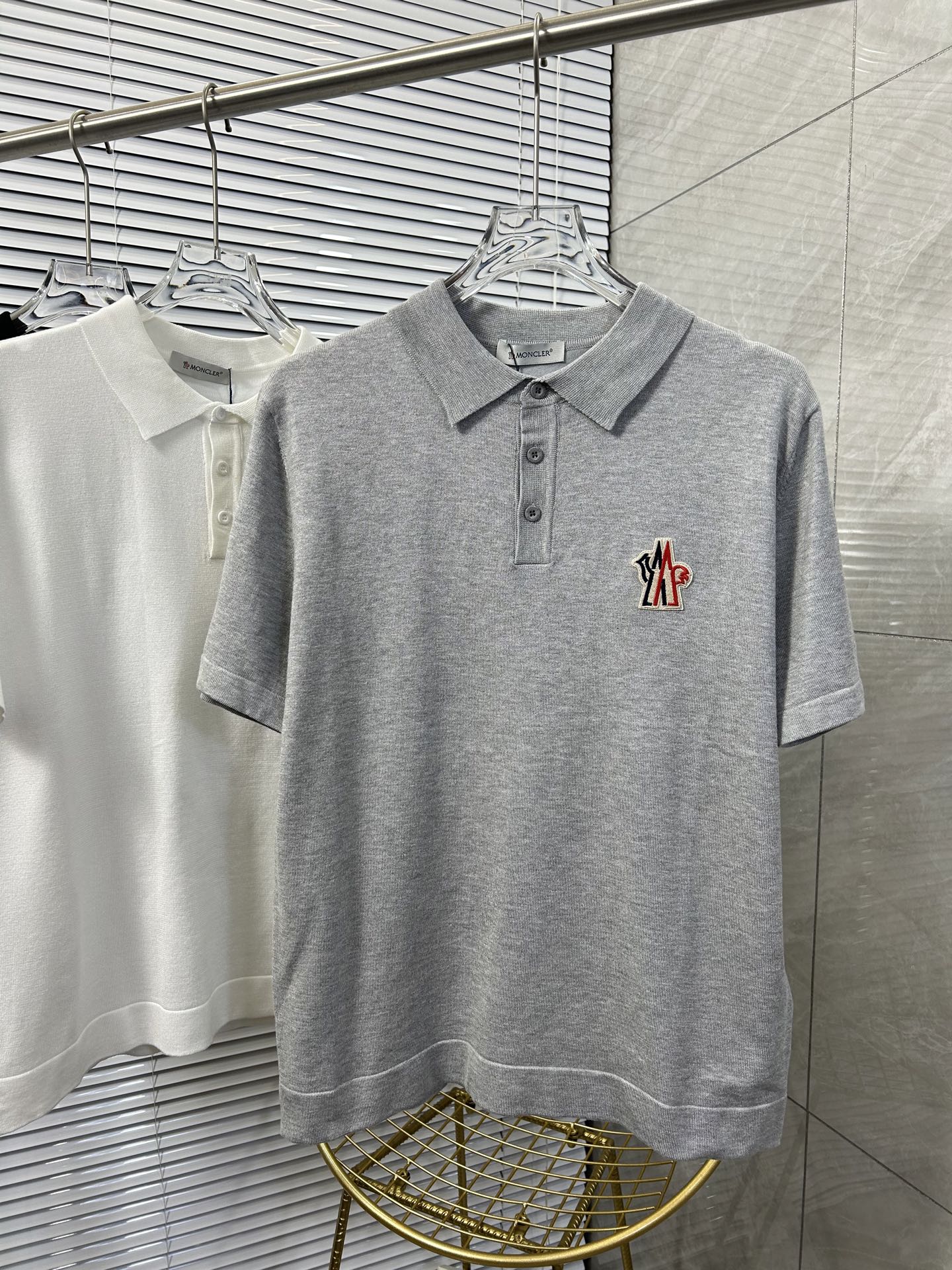 MON*CLER 蒙口  2025春夏新品针织翻领polo衫，进口纱线针织面...