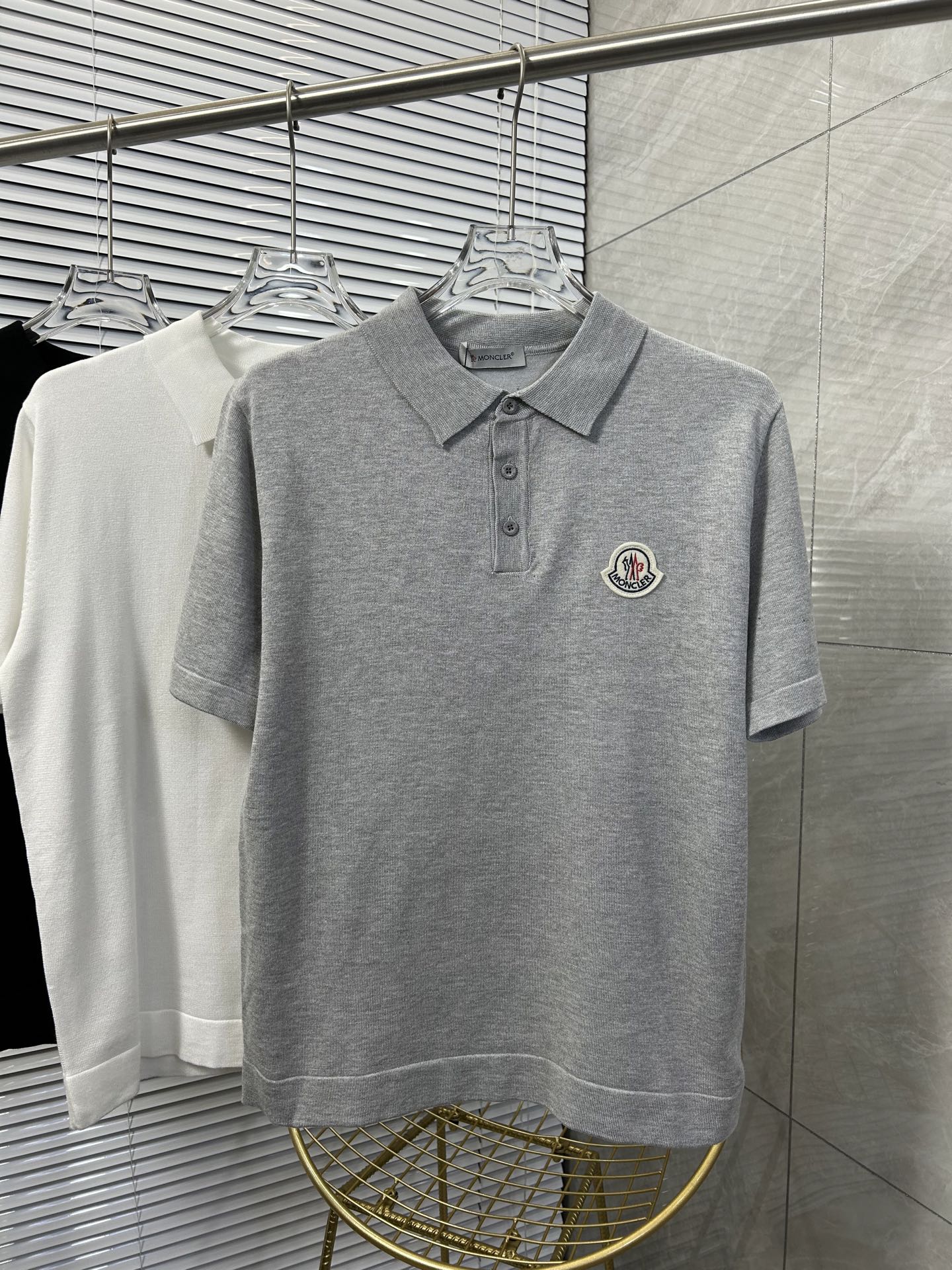 MON*CLER 蒙口  2025春夏新品针织翻领polo衫，进口纱线针织面...