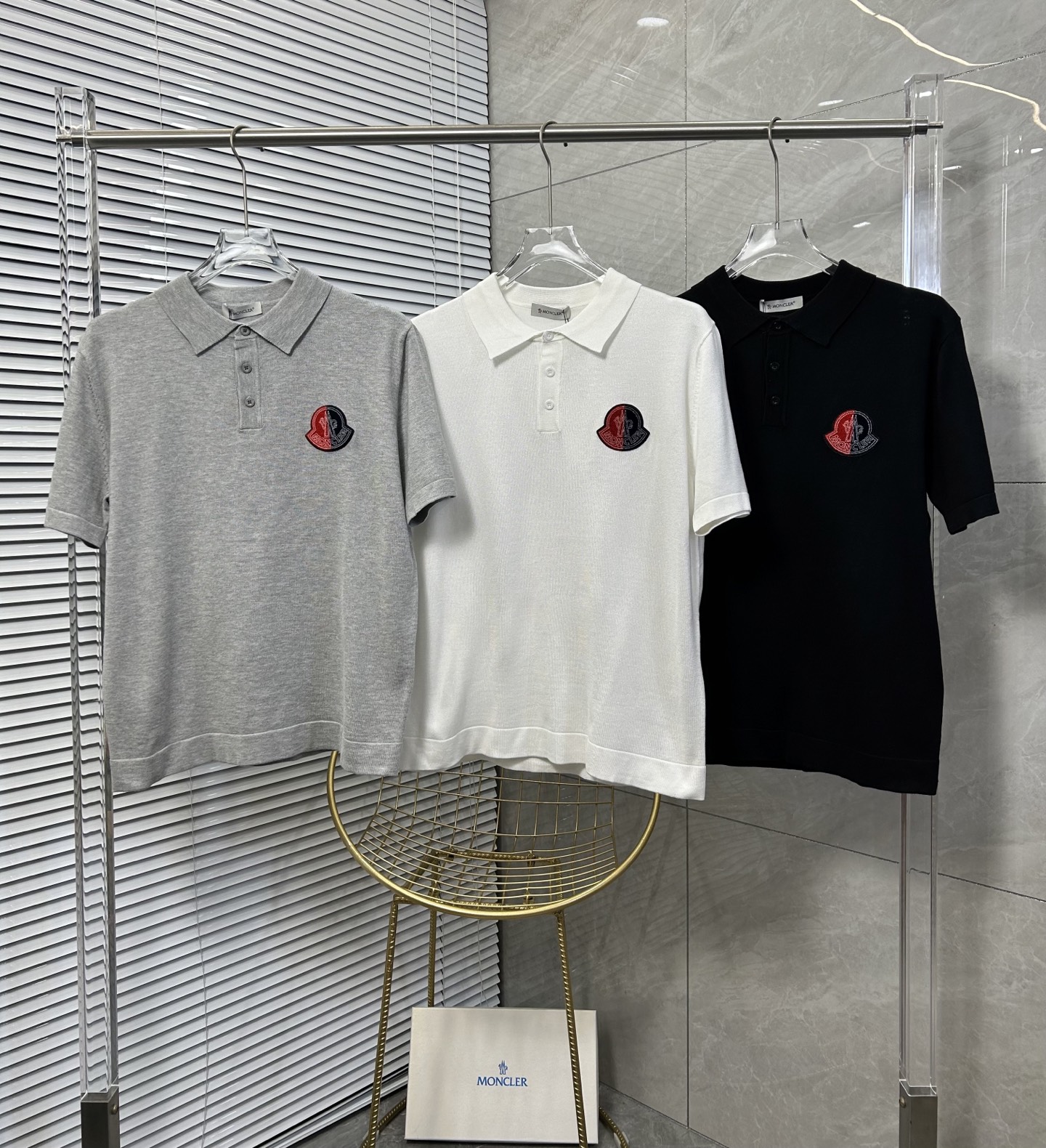 MON*CLER 蒙口  2025春夏新品针织翻领polo衫，进口纱线针织面...